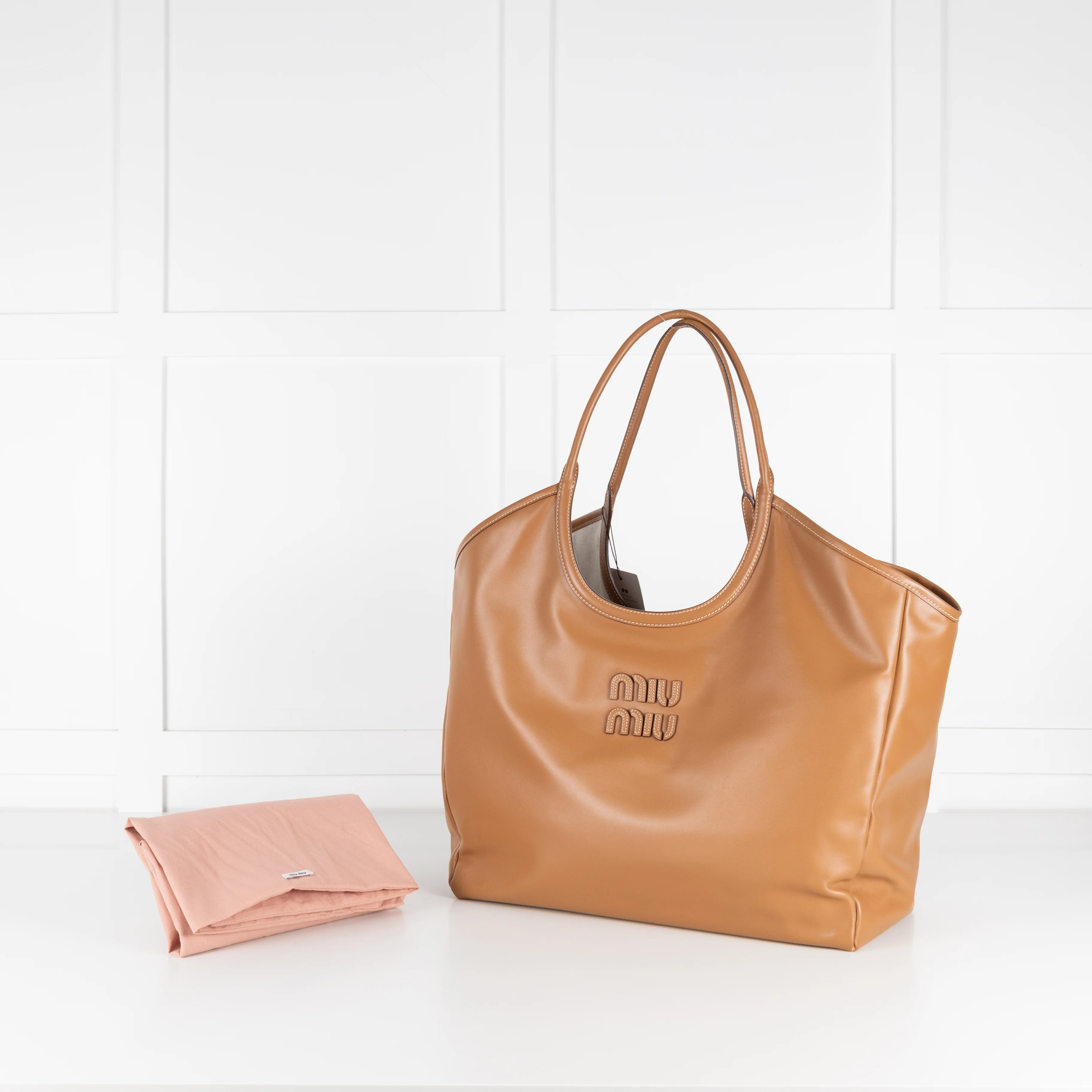 Miu Miu Brown Ivy Leather Tote - Image 3