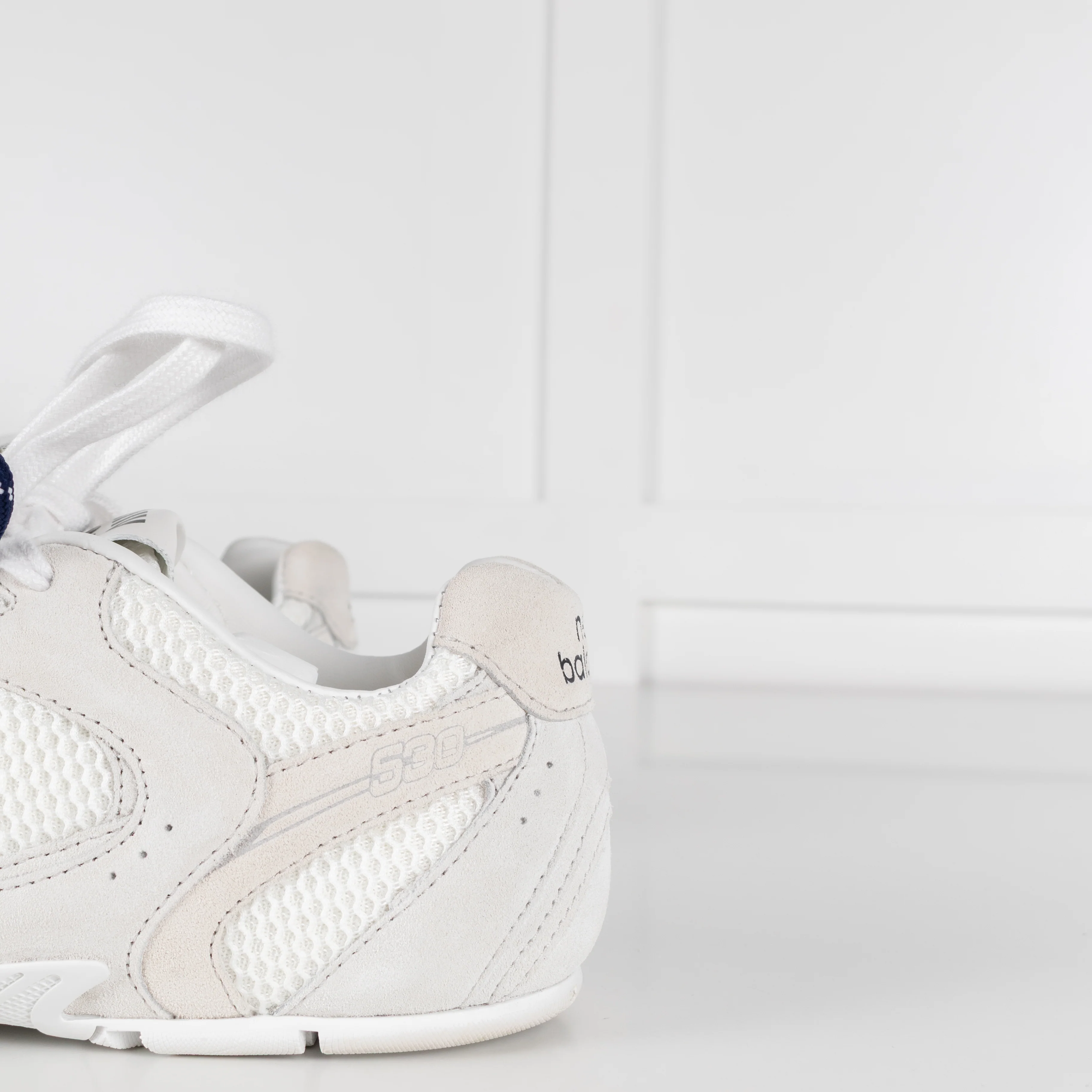 Miu Miu x New Balance White 530 SL Suede Mesh Trainers - Image 10
