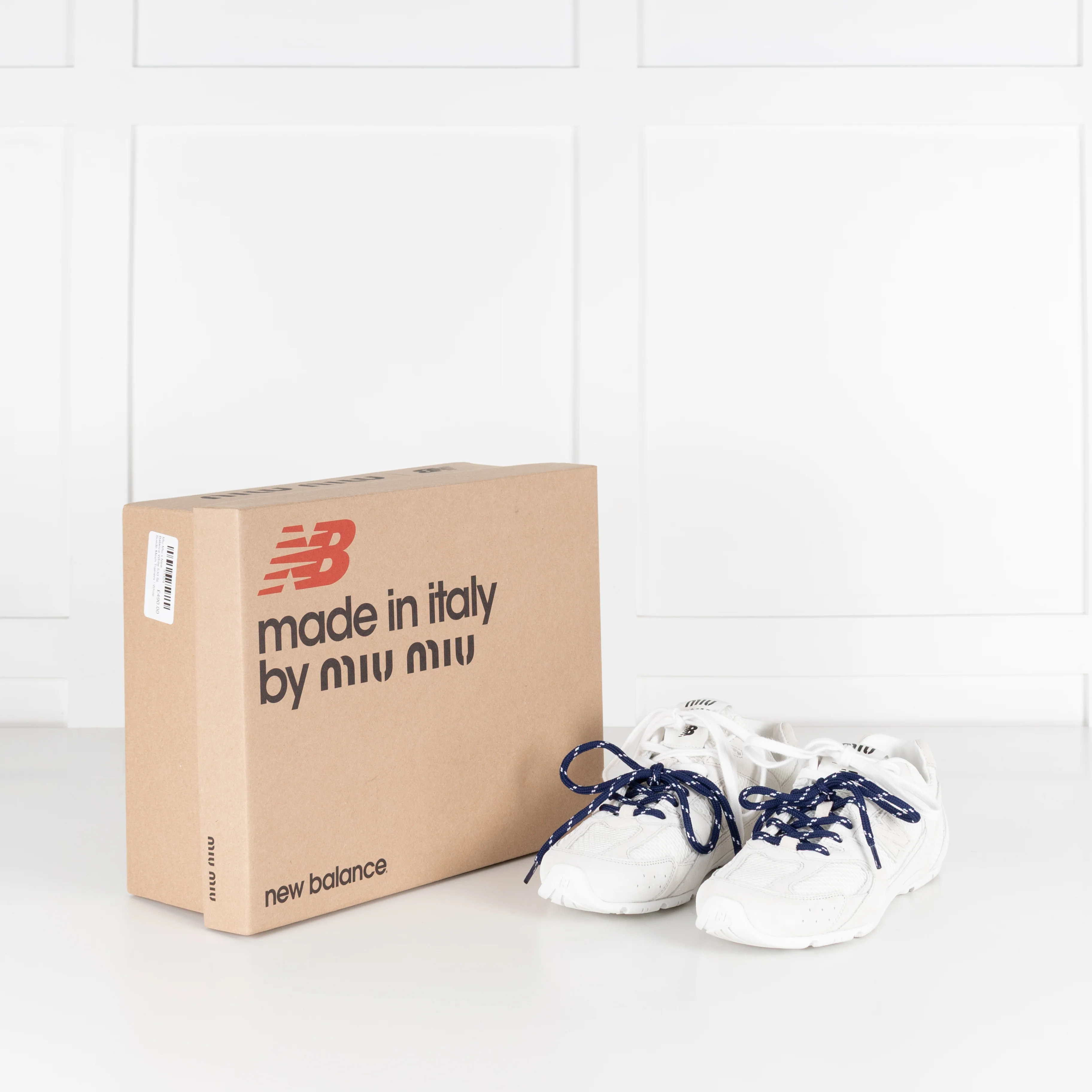 Miu Miu x New Balance White 530 SL Suede Mesh Trainers - Image 2
