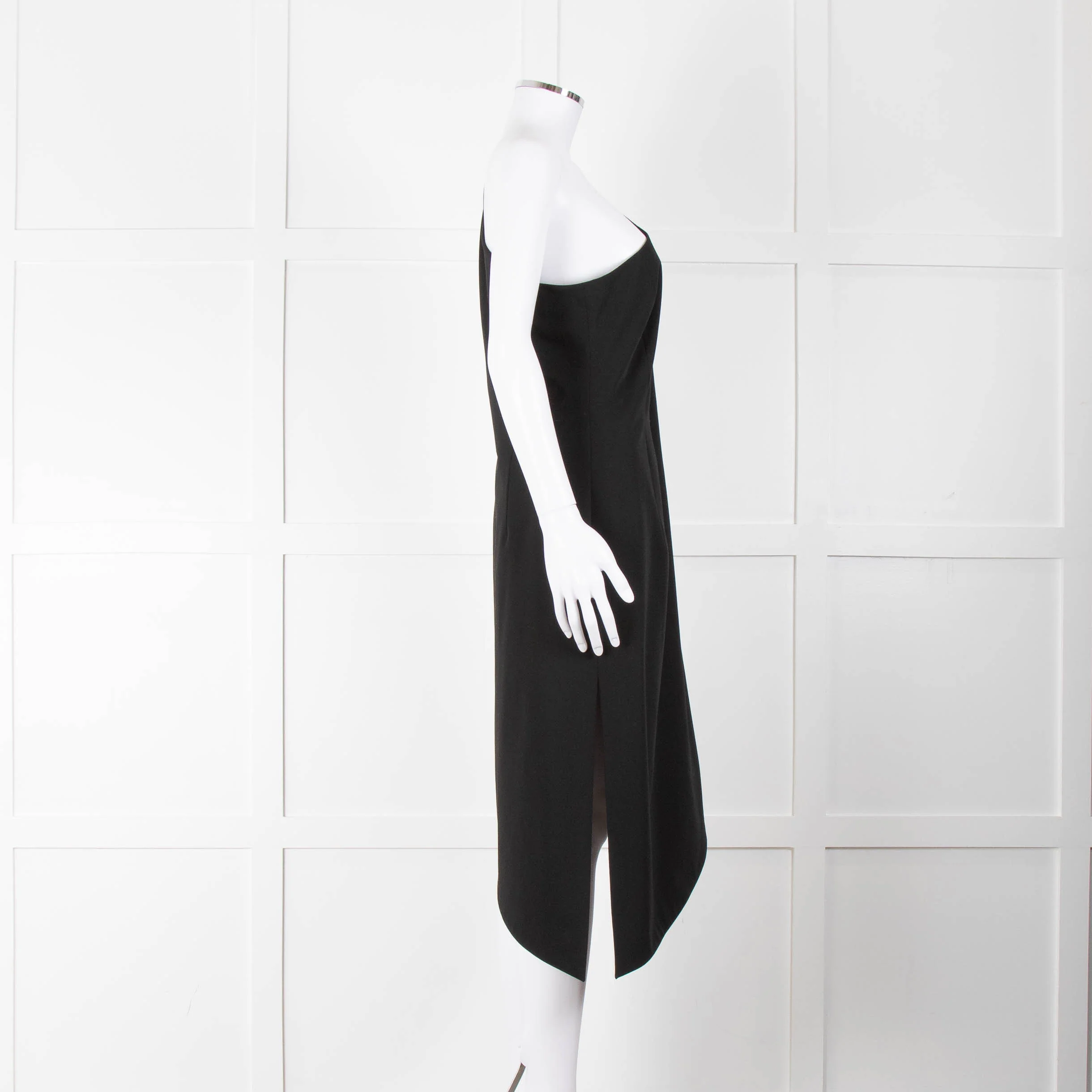 MM6 Maison Margiela Black One Shoulder Asymmetric Dress - Image 3