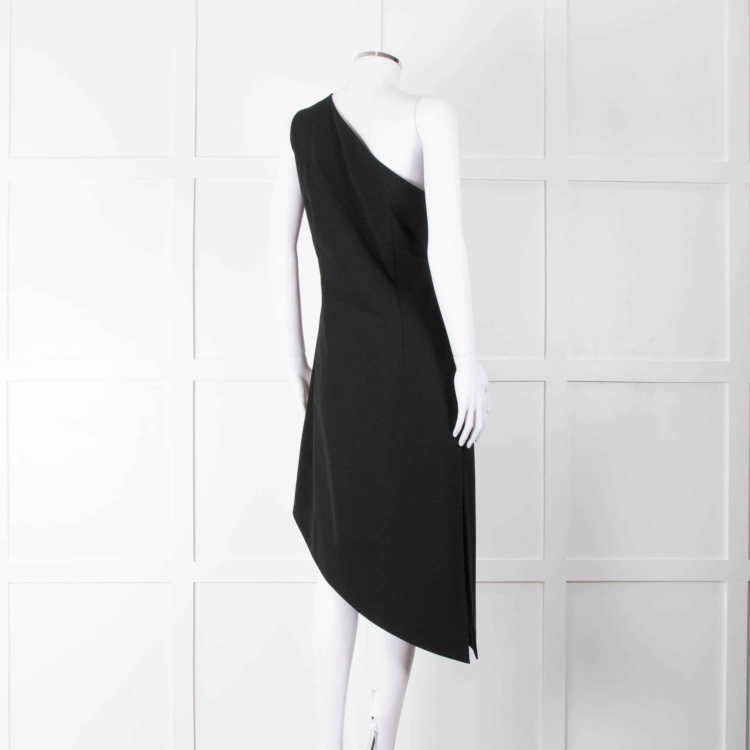 MM6 Maison Margiela Black One Shoulder Asymmetric Dress - Image 4