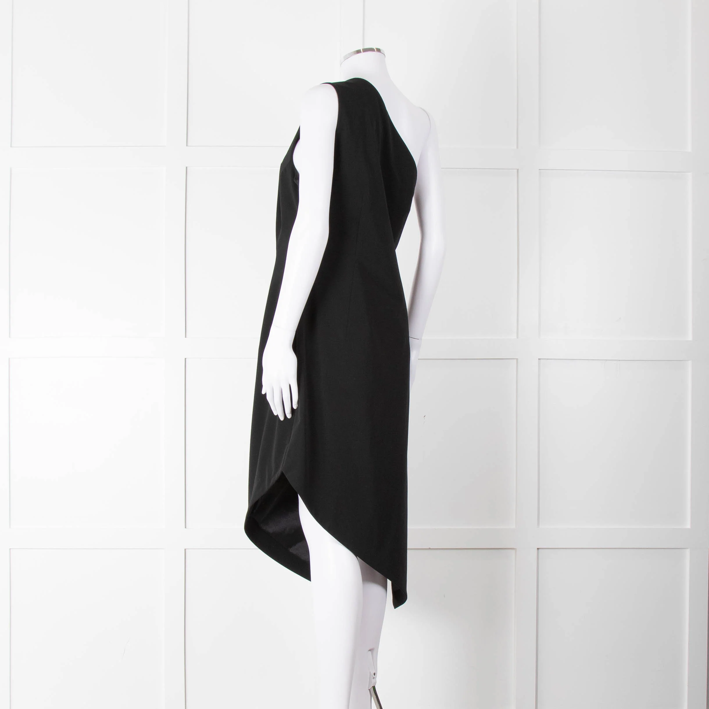 MM6 Maison Margiela Black One Shoulder Asymmetric Dress - Image 6