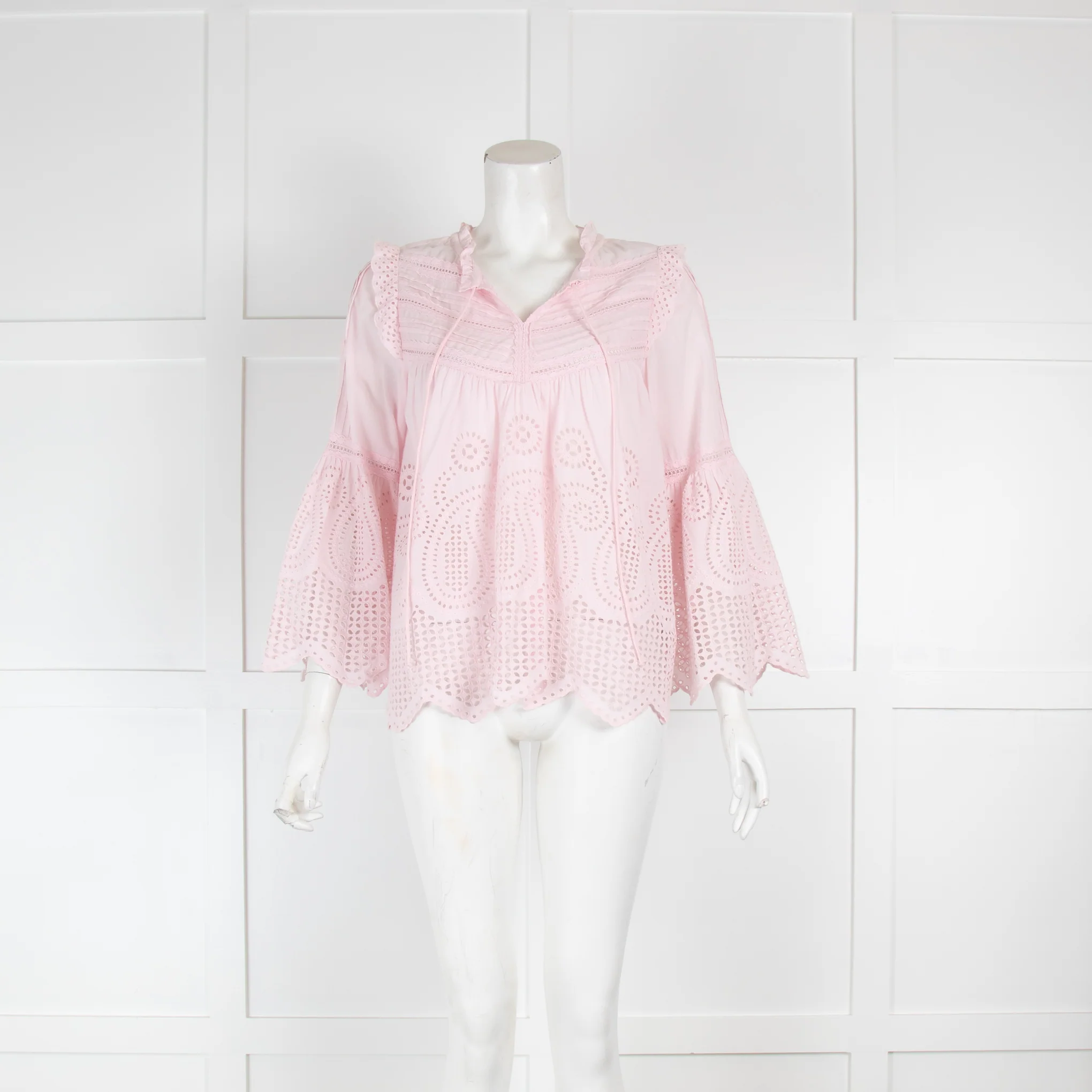 Moliin Pale Pink Broderie Anglaise Blouse
