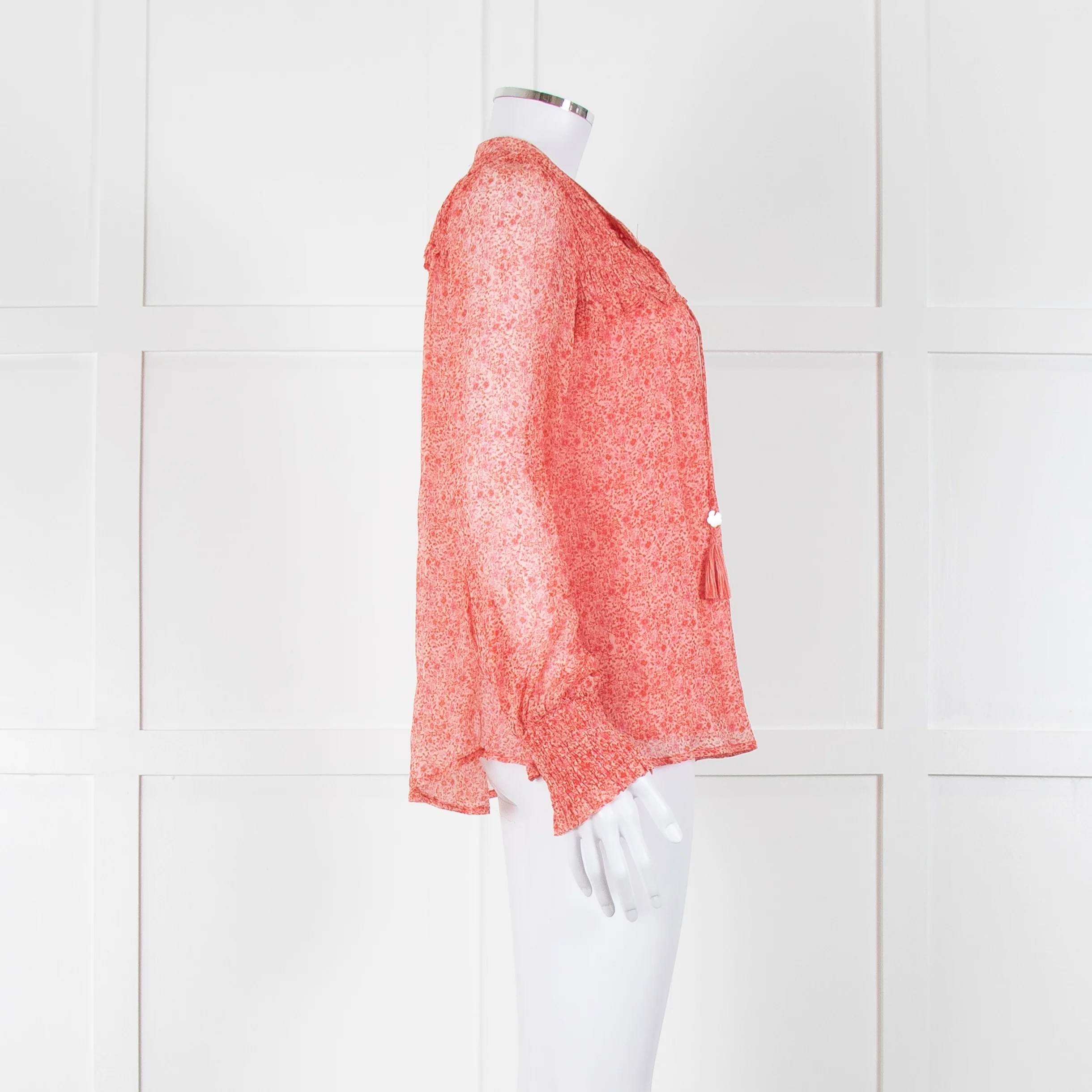 Moliin Pink Block Print Long Sleeve Blouse - Image 3