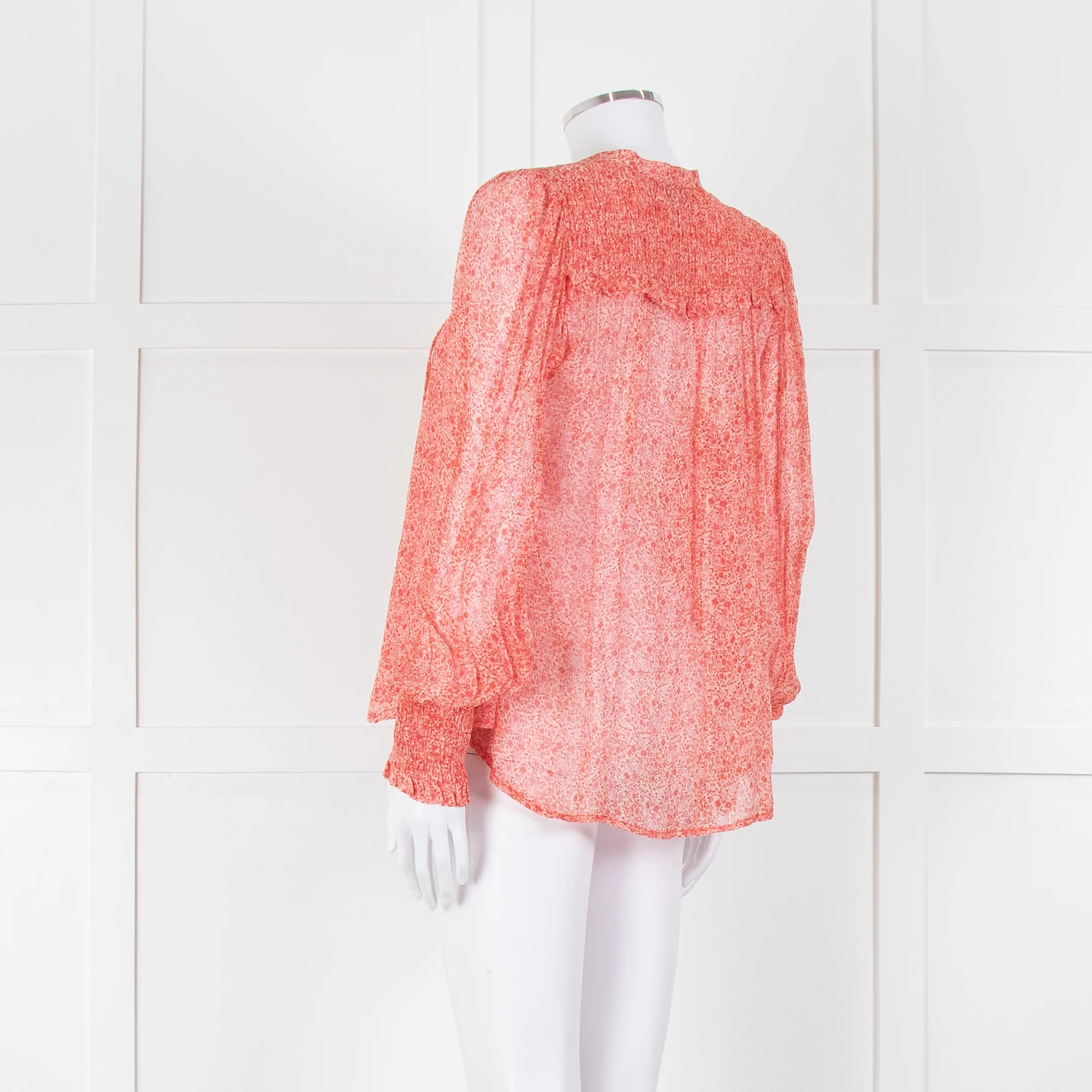 Moliin Pink Block Print Long Sleeve Blouse - Image 6