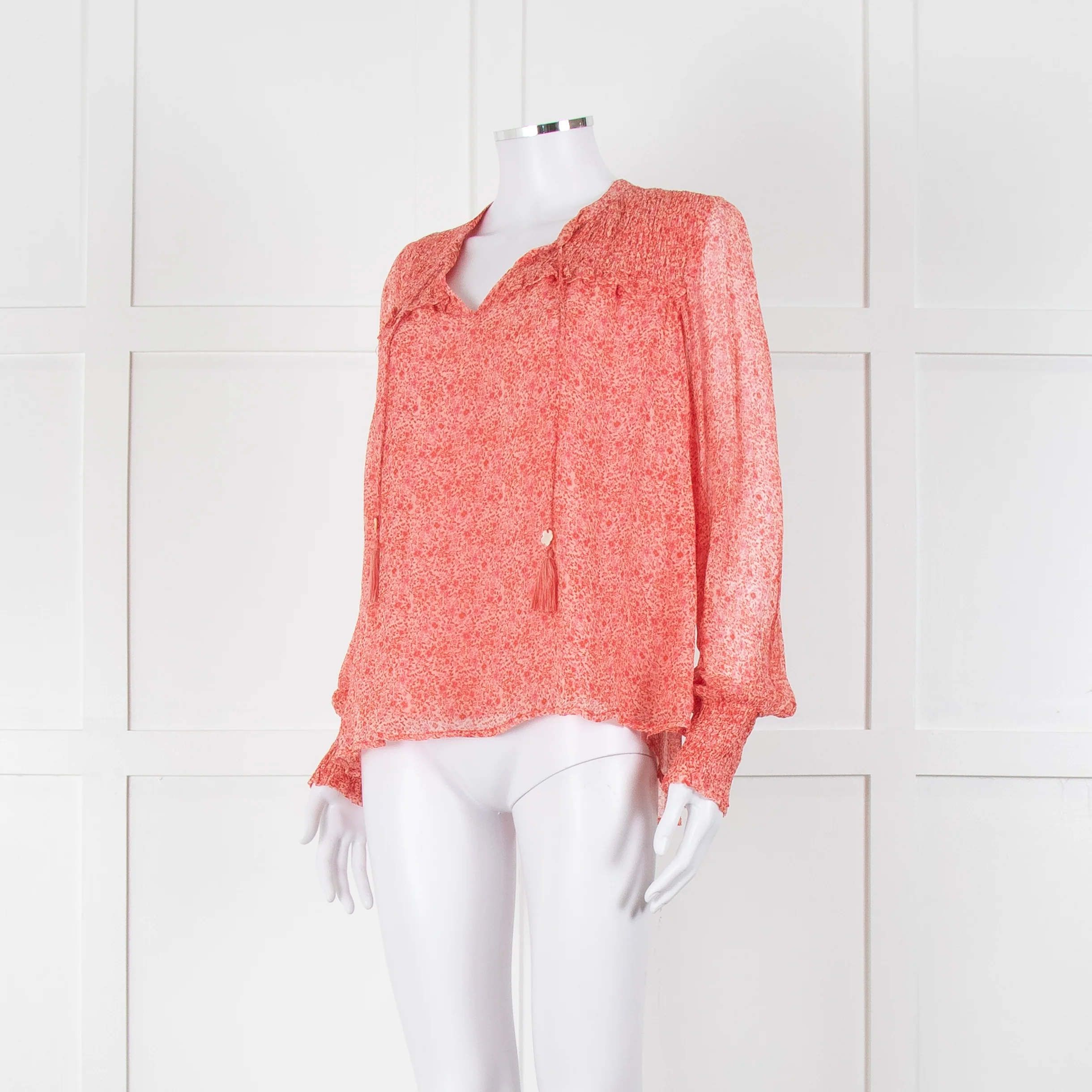 Moliin Pink Block Print Long Sleeve Blouse - Image 8