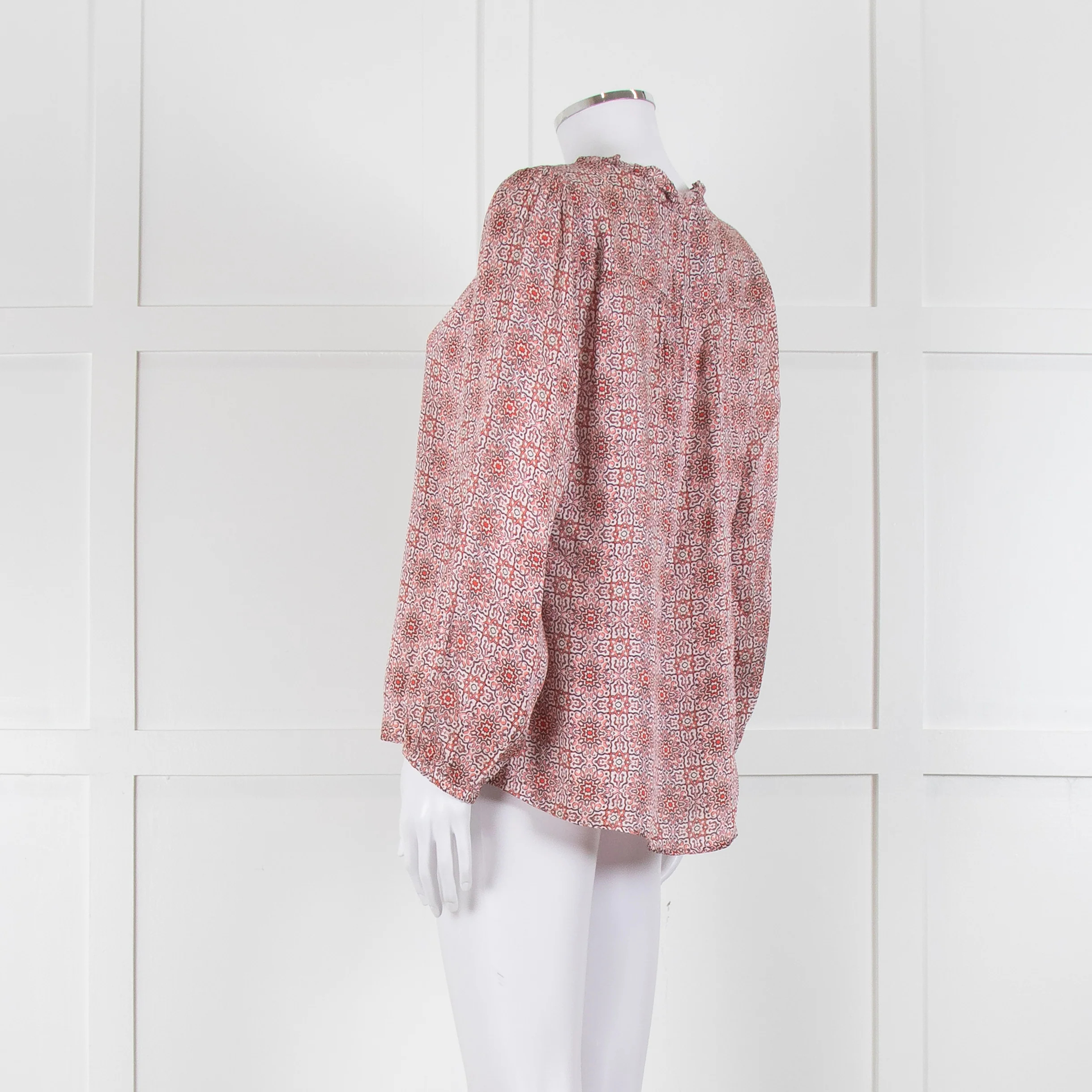 Molin Red Floral Long Sleeve Top - Image 6