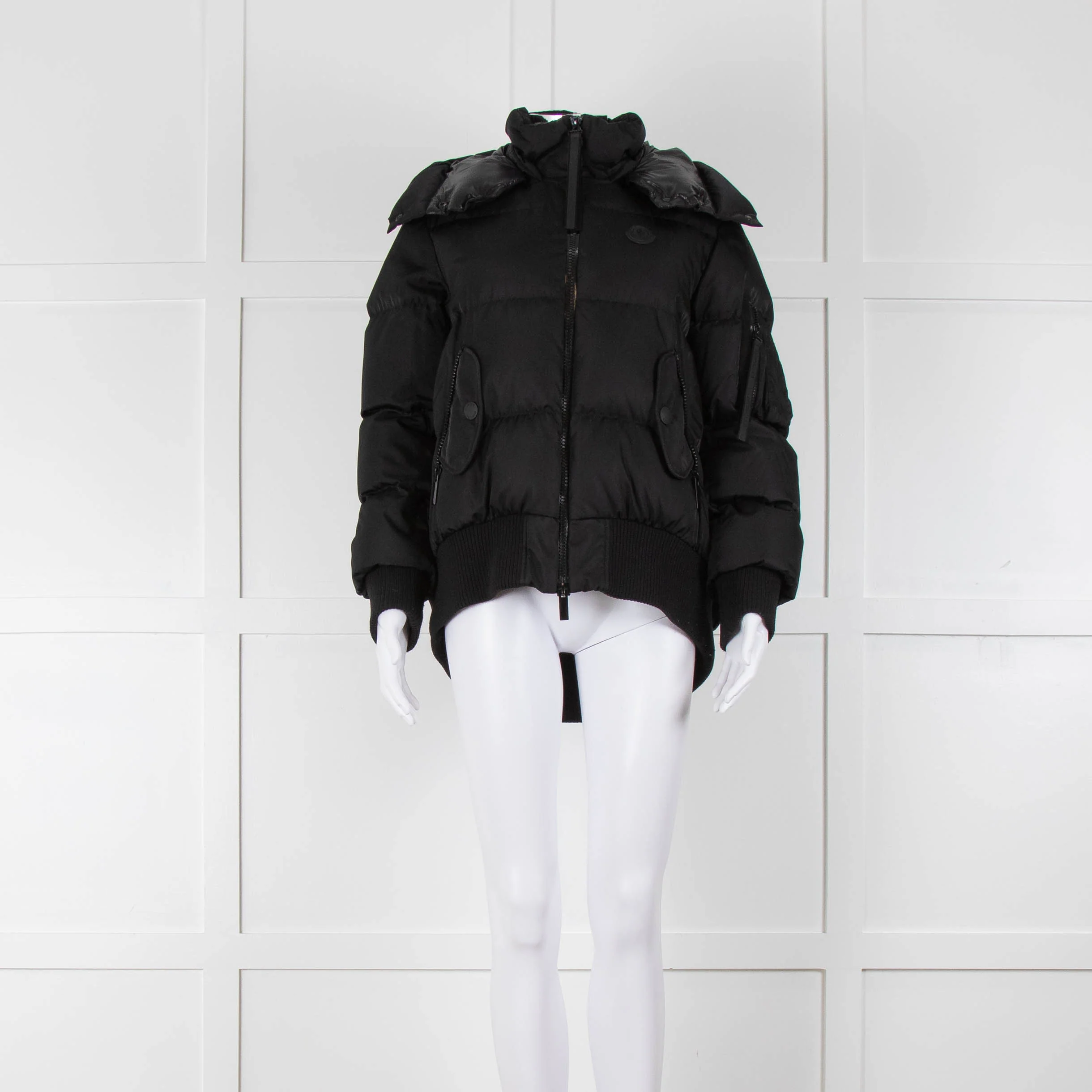 Moncler Black Nylon Autun Giubutto Bomber