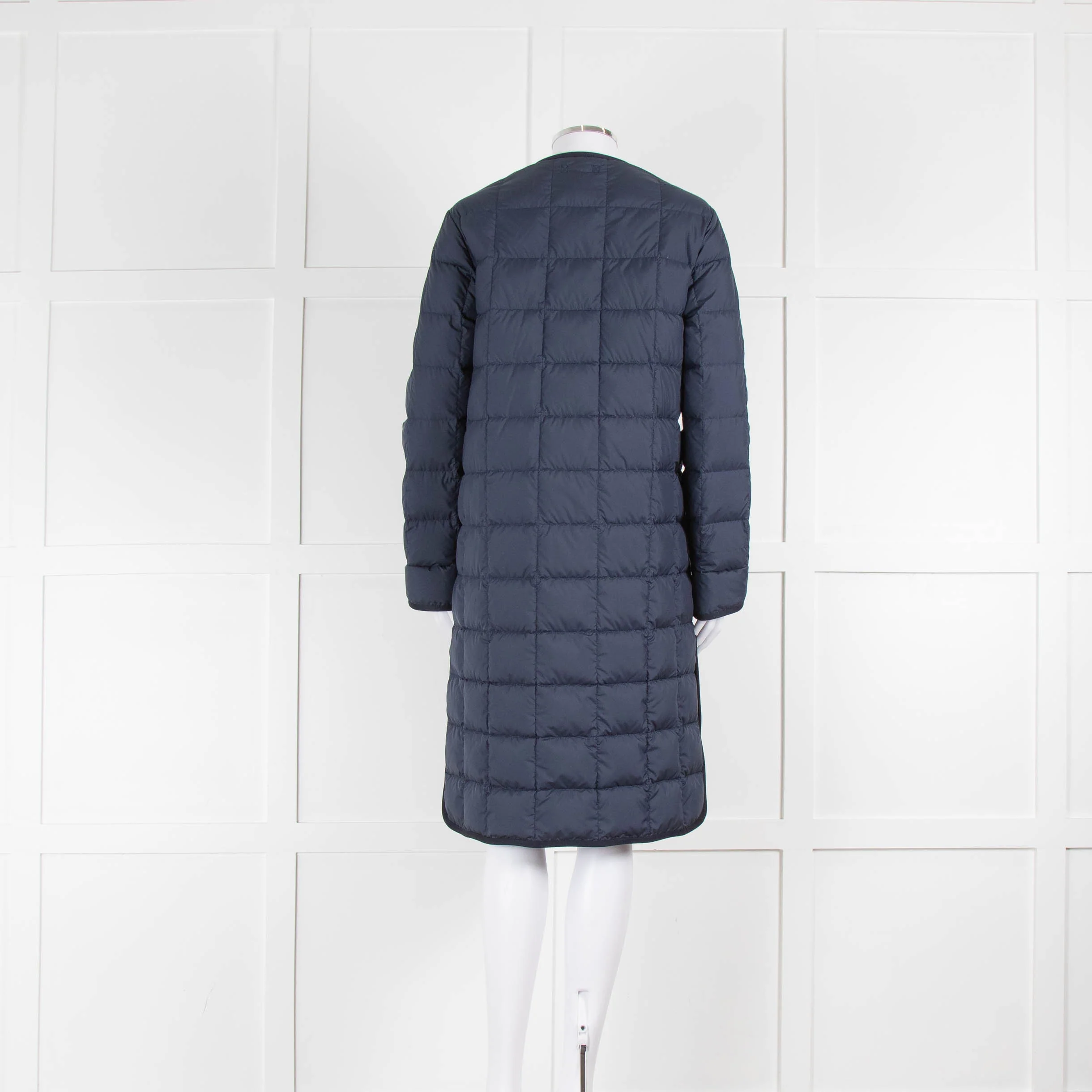 Moncler Navy Faisan Long Down Coat - Image 3