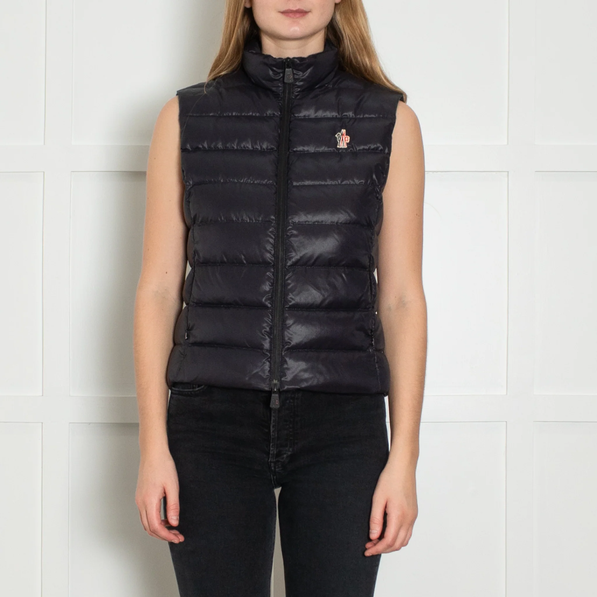 Moncler Navy Quilted Gilet - Image 2