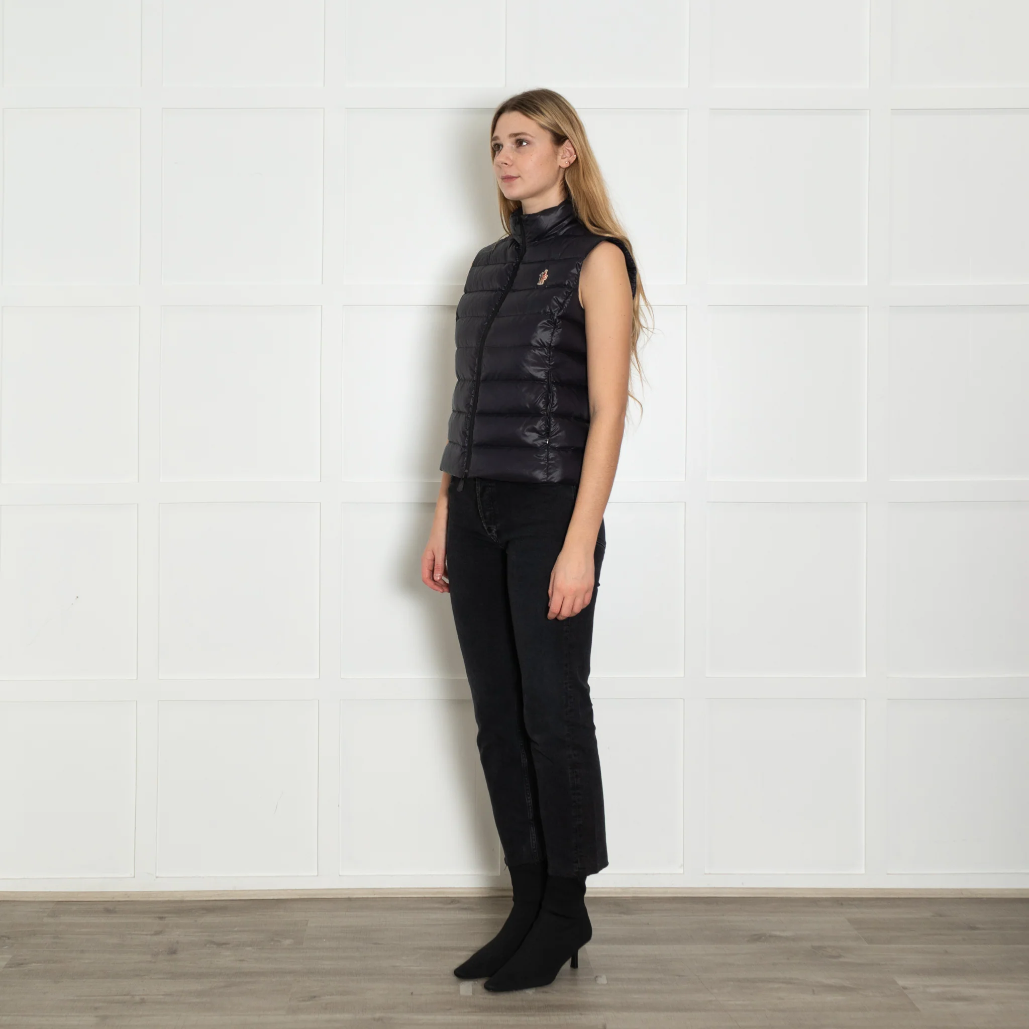 Moncler Navy Quilted Gilet - Image 3
