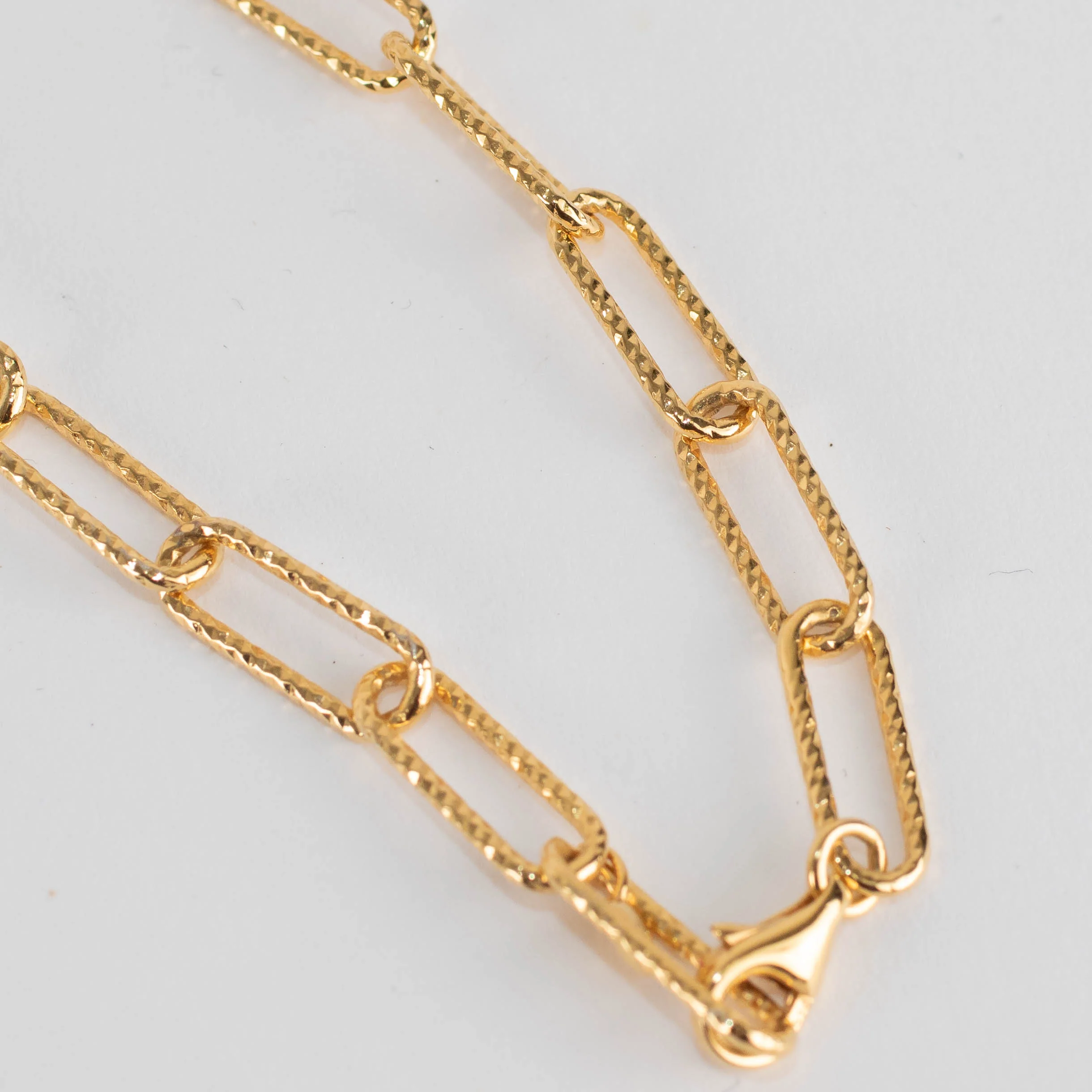Monica Vinader Gold Plated Faceted Paper Link Chain Necklace - Image 3