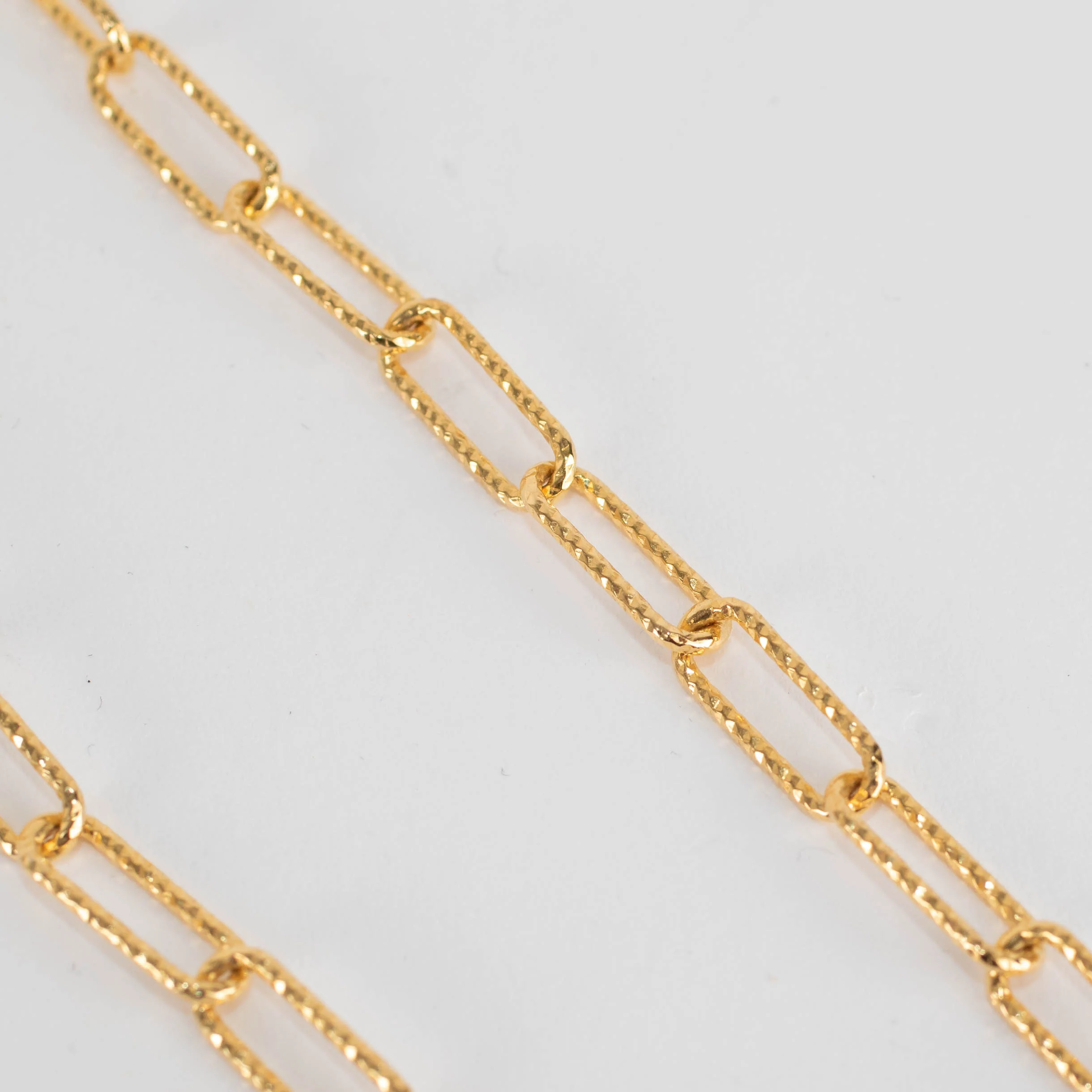 Monica Vinader Gold Plated Faceted Paper Link Chain Necklace - Image 4