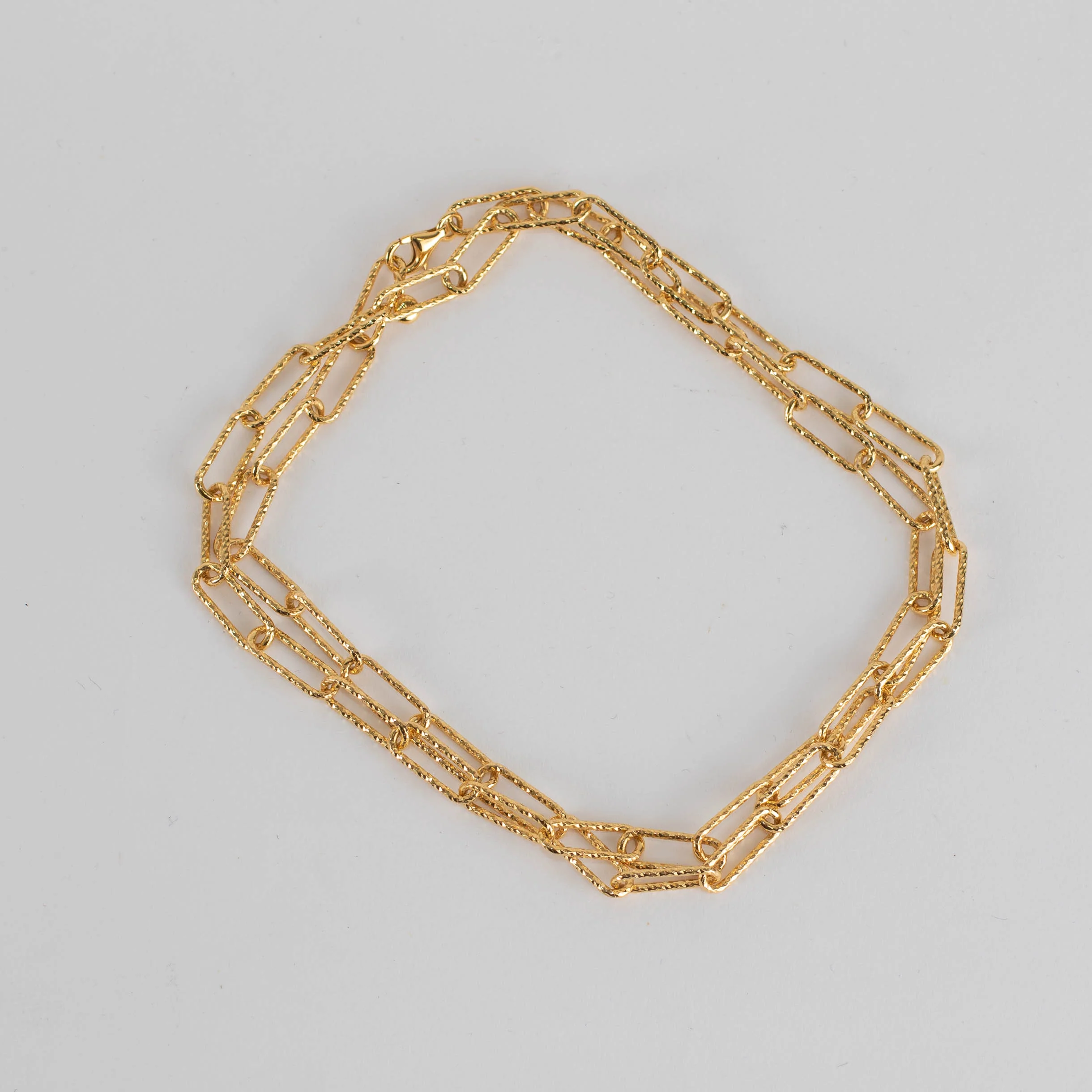 Monica Vinader Gold Plated Faceted Paper Link Chain Necklace - Image 7