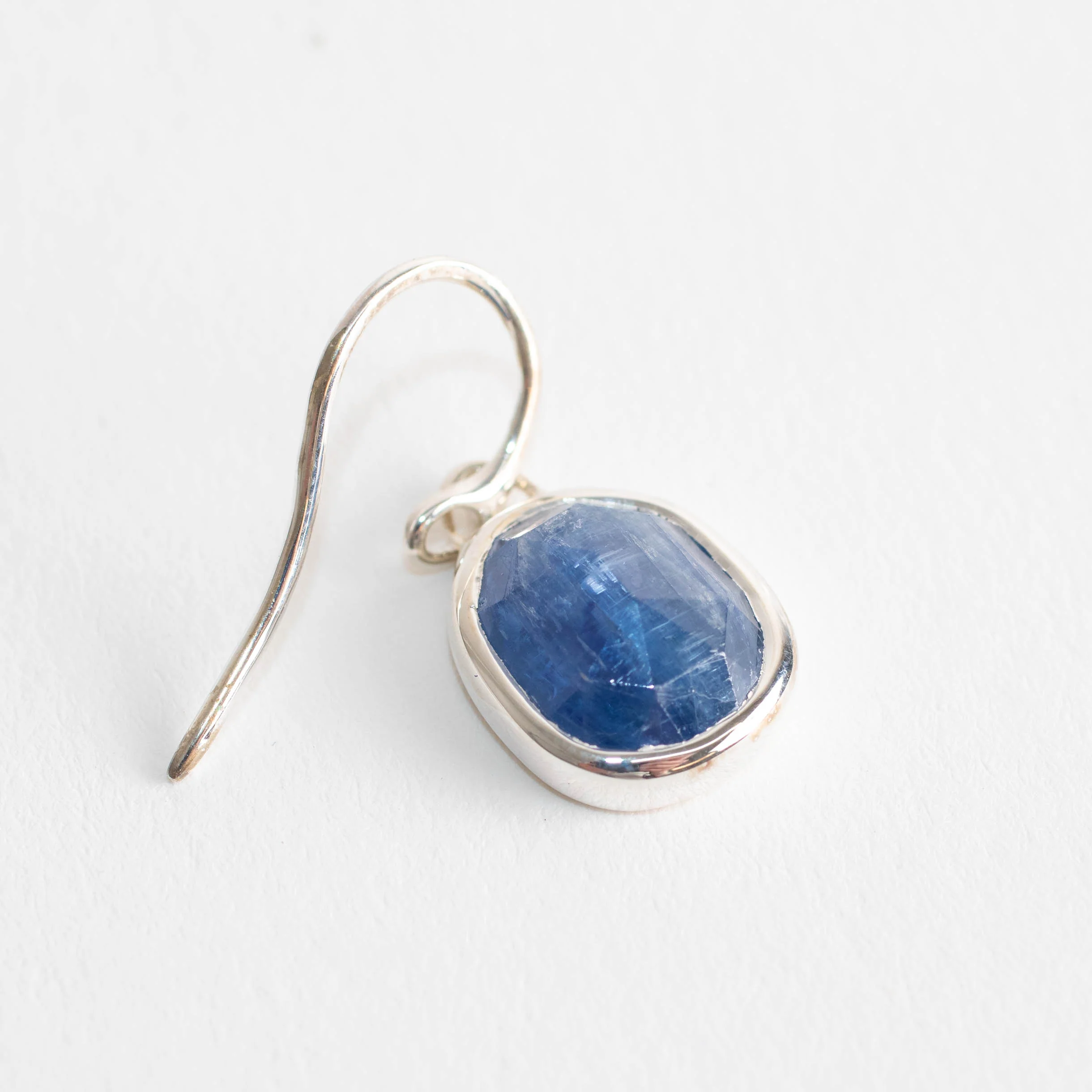 Monica Vinader Siren Silver Blue Stone Drop Earrings - Image 4