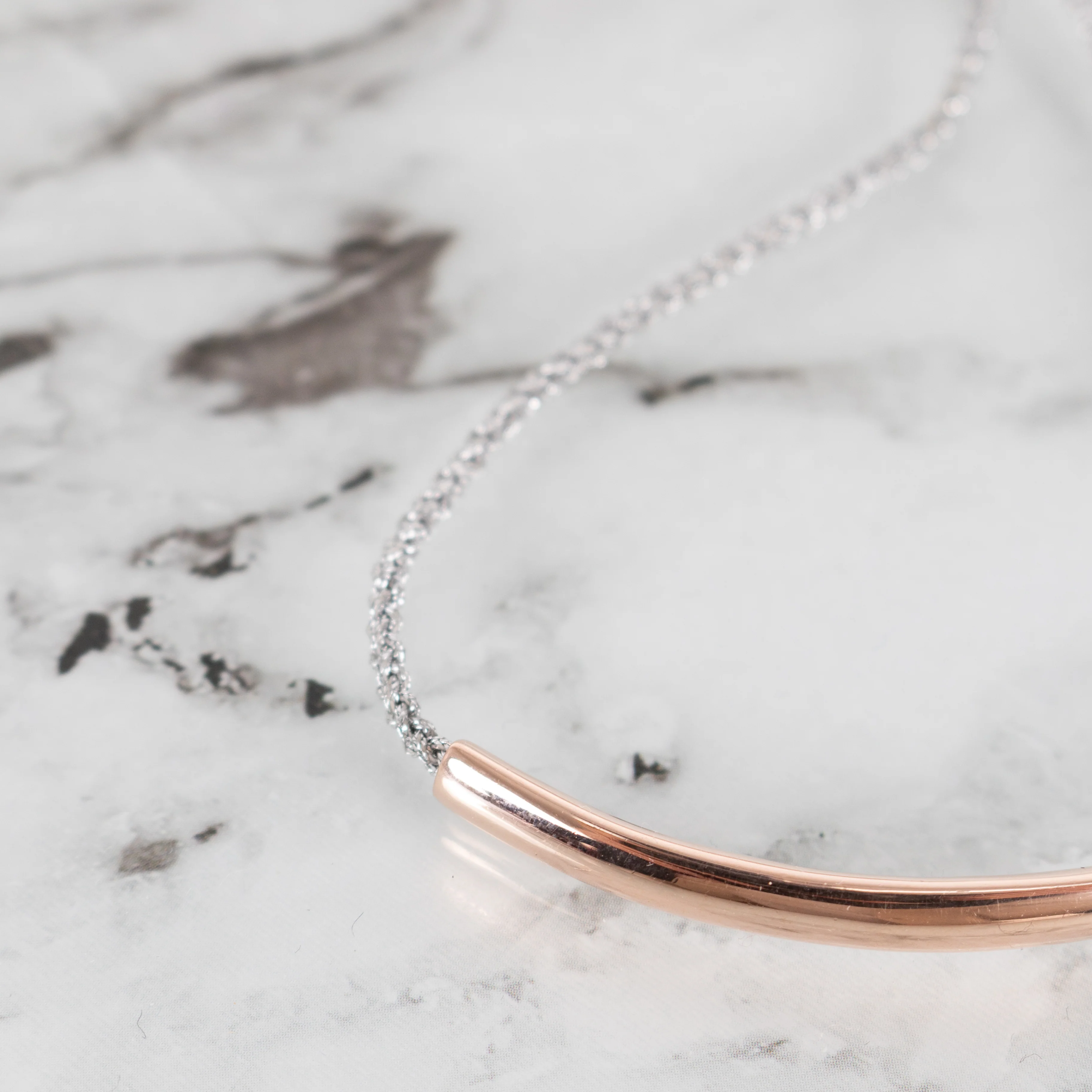 Monica Vinader Silver Braided Rose Gold Bracelet - Image 3