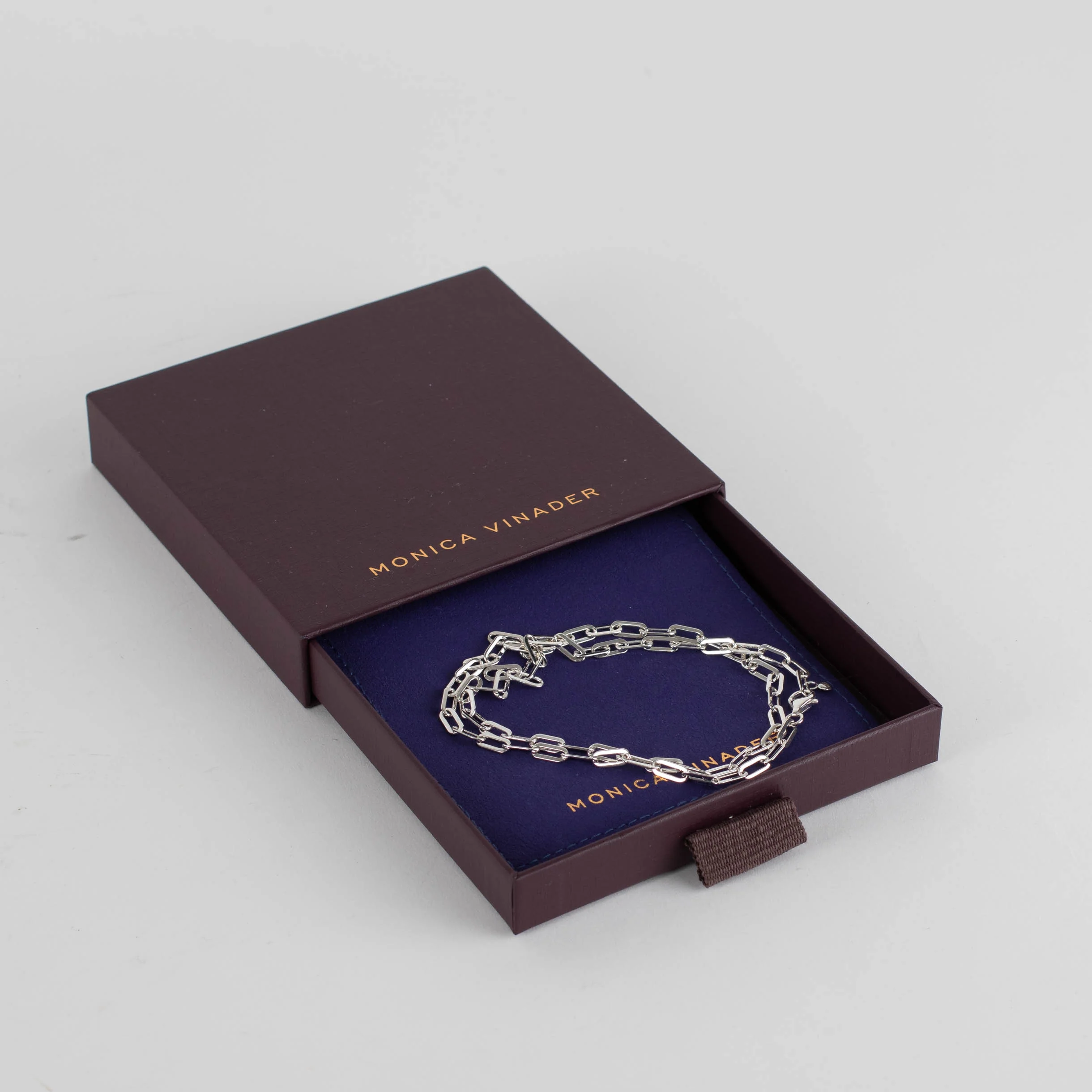 Monica Vinader Silver Paperlink Chain Necklace