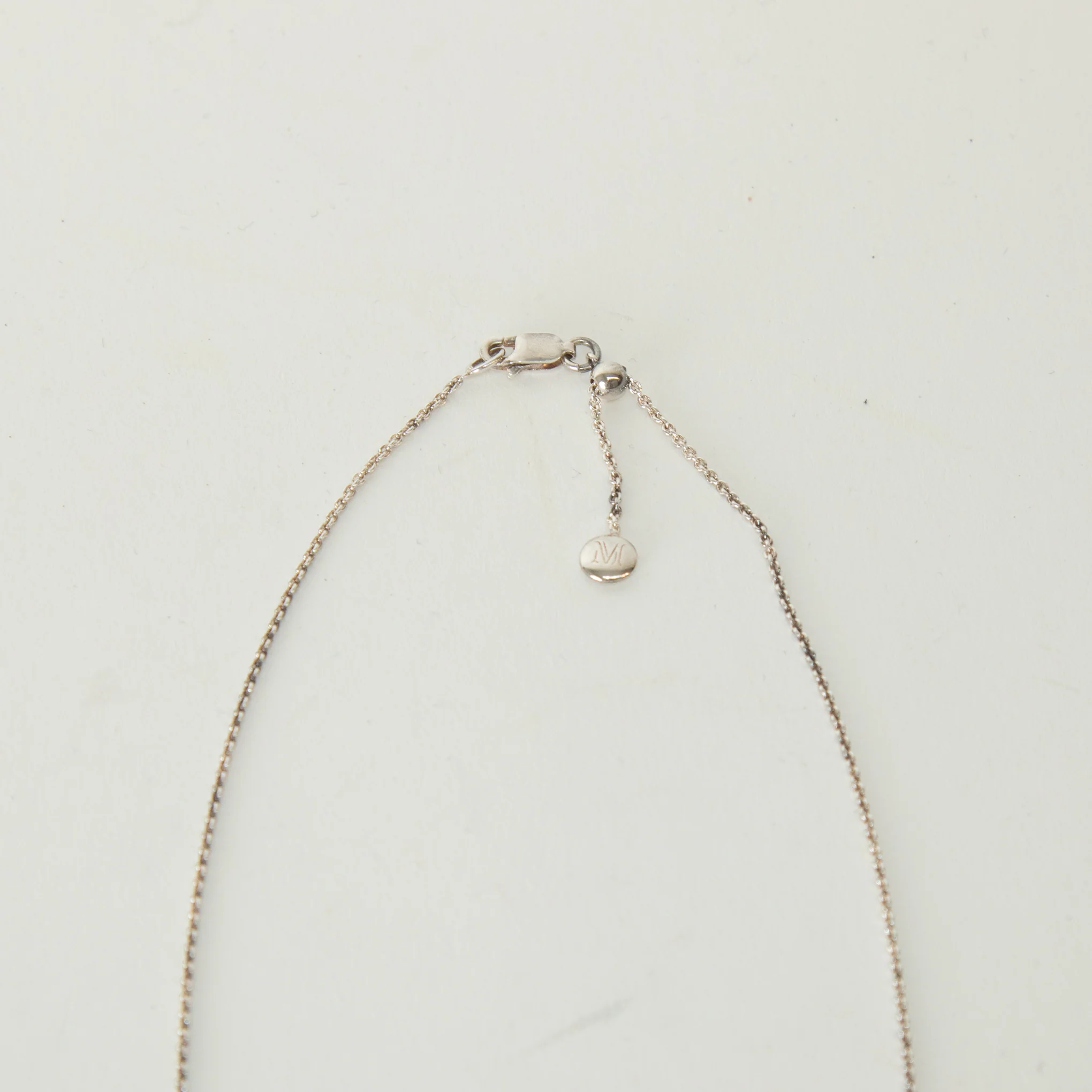 Monica Vinader Sterling Silver Diamond Circle With Chain Necklace - Image 7