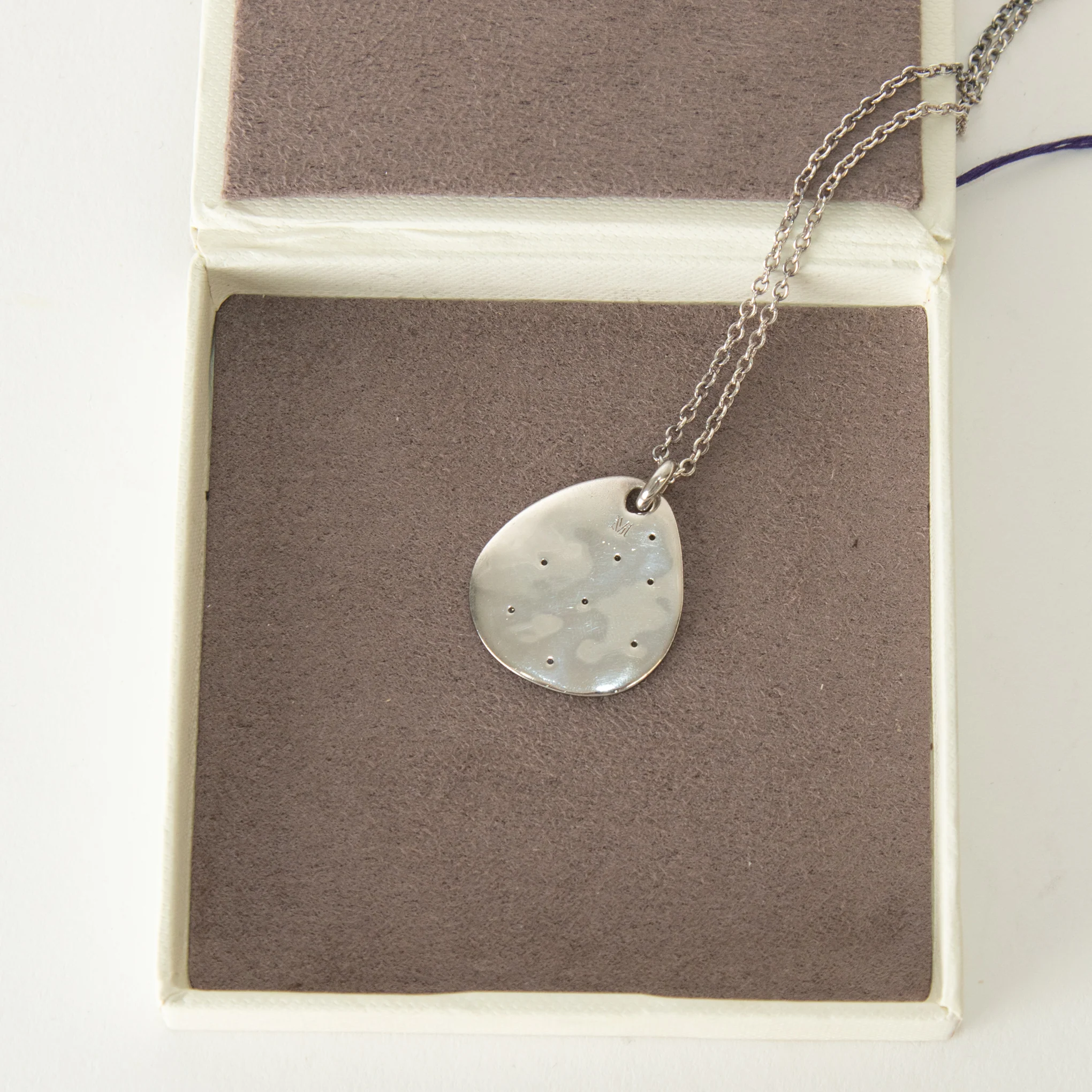 Monica Vinader Sterling Silver Diamond Petal Pendant With Chain - Image 4