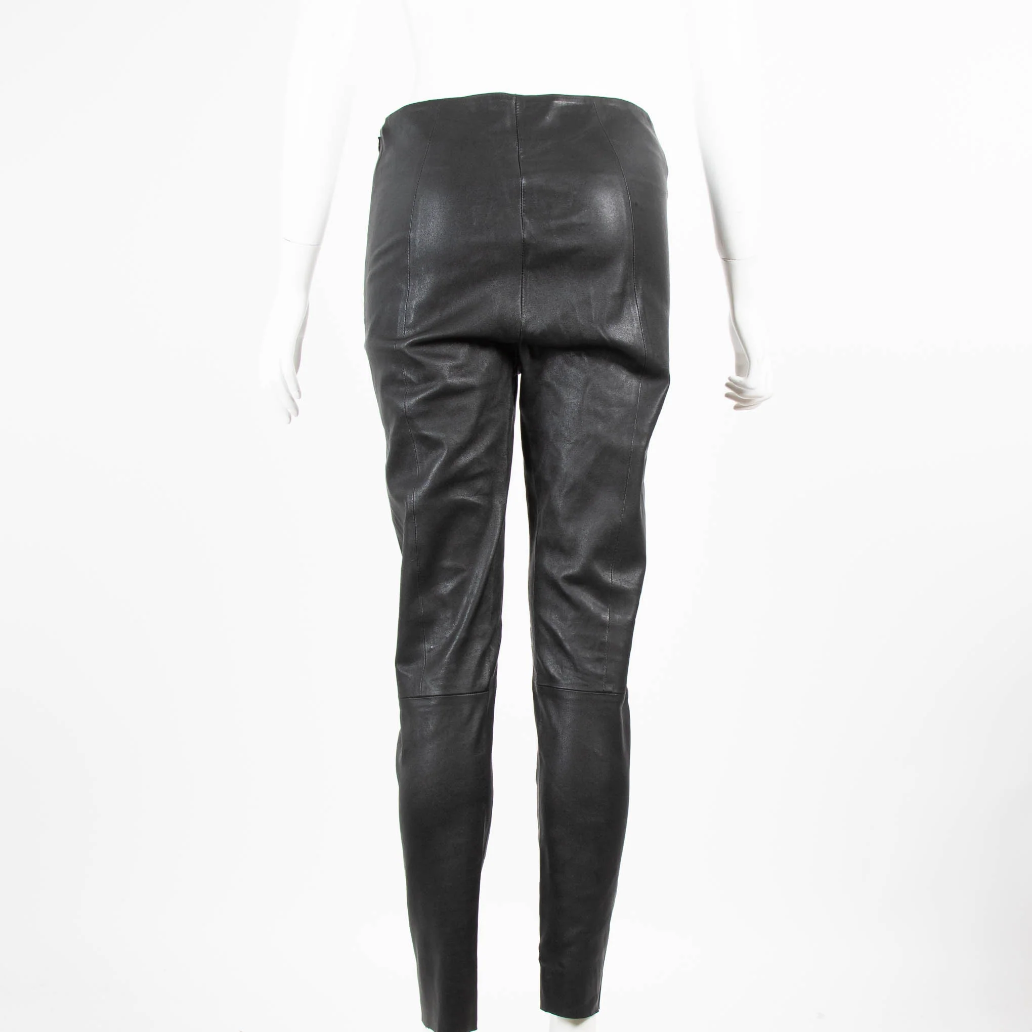 Mos Mosh Black Leather Leggings - Image 3