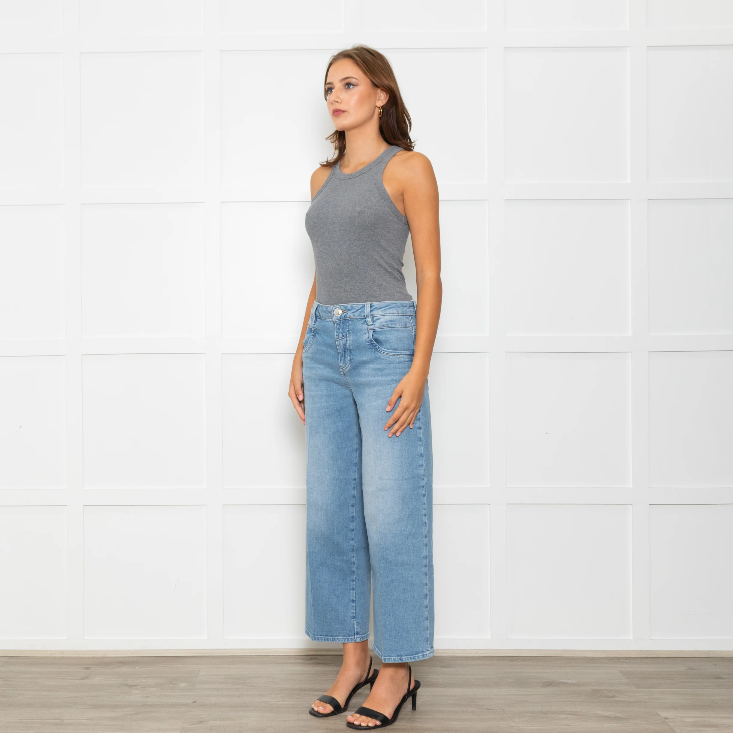 Mos Mosh Blue Callie Belle Wide Leg Jeans - Image 3