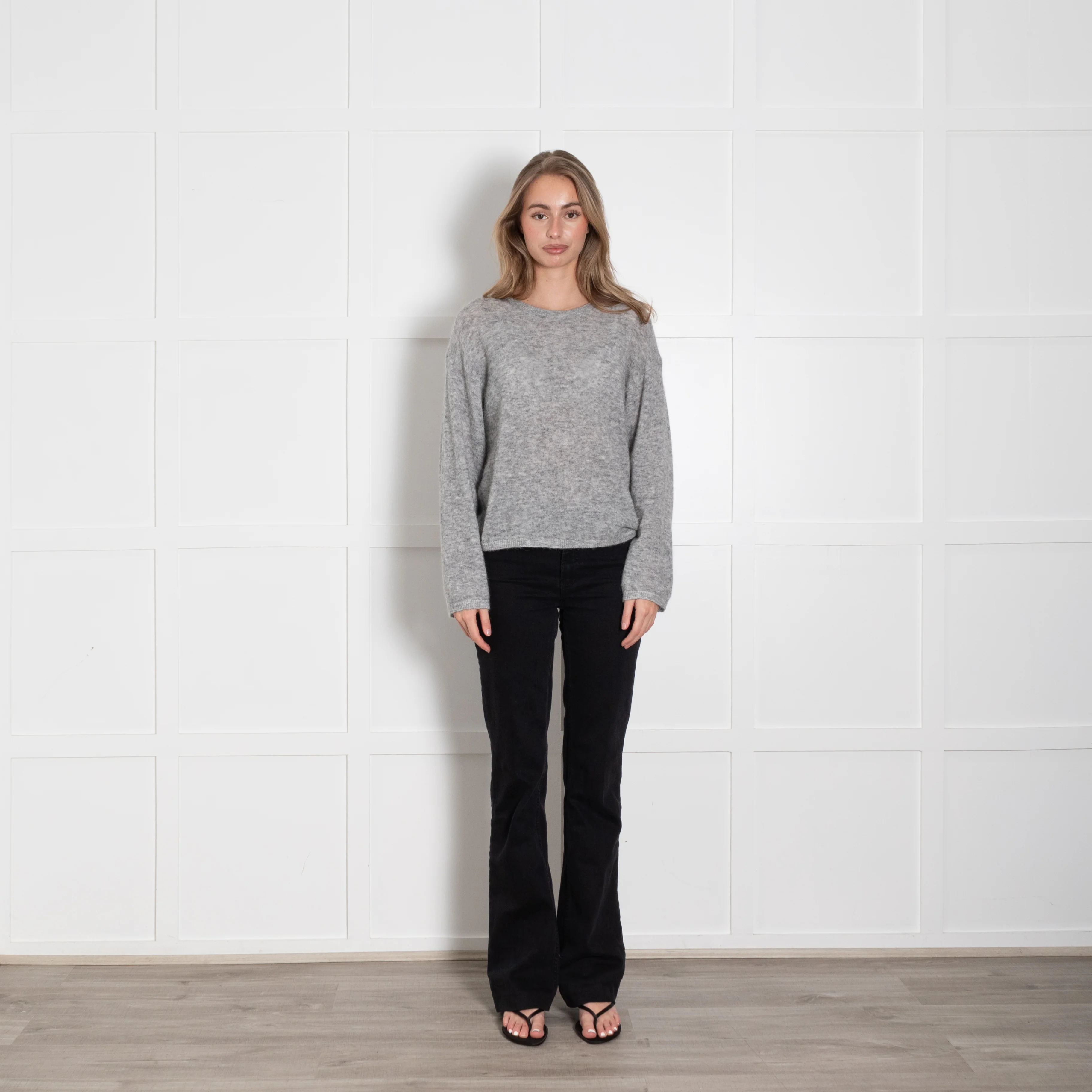 Mos Mosh Grey Wool Mix Jumper