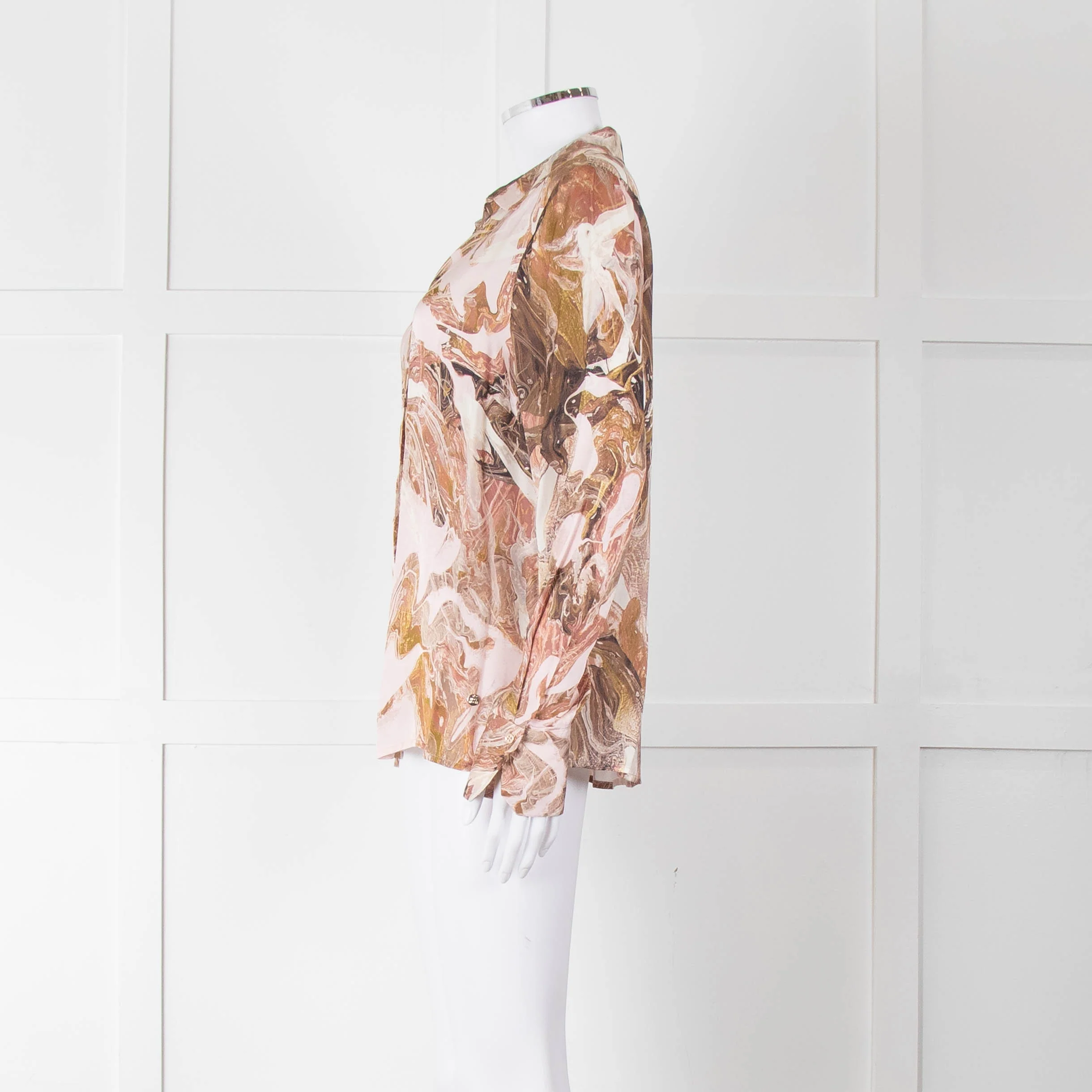 Mos Mosh Pink & Brown Patterned Blouse - Image 7