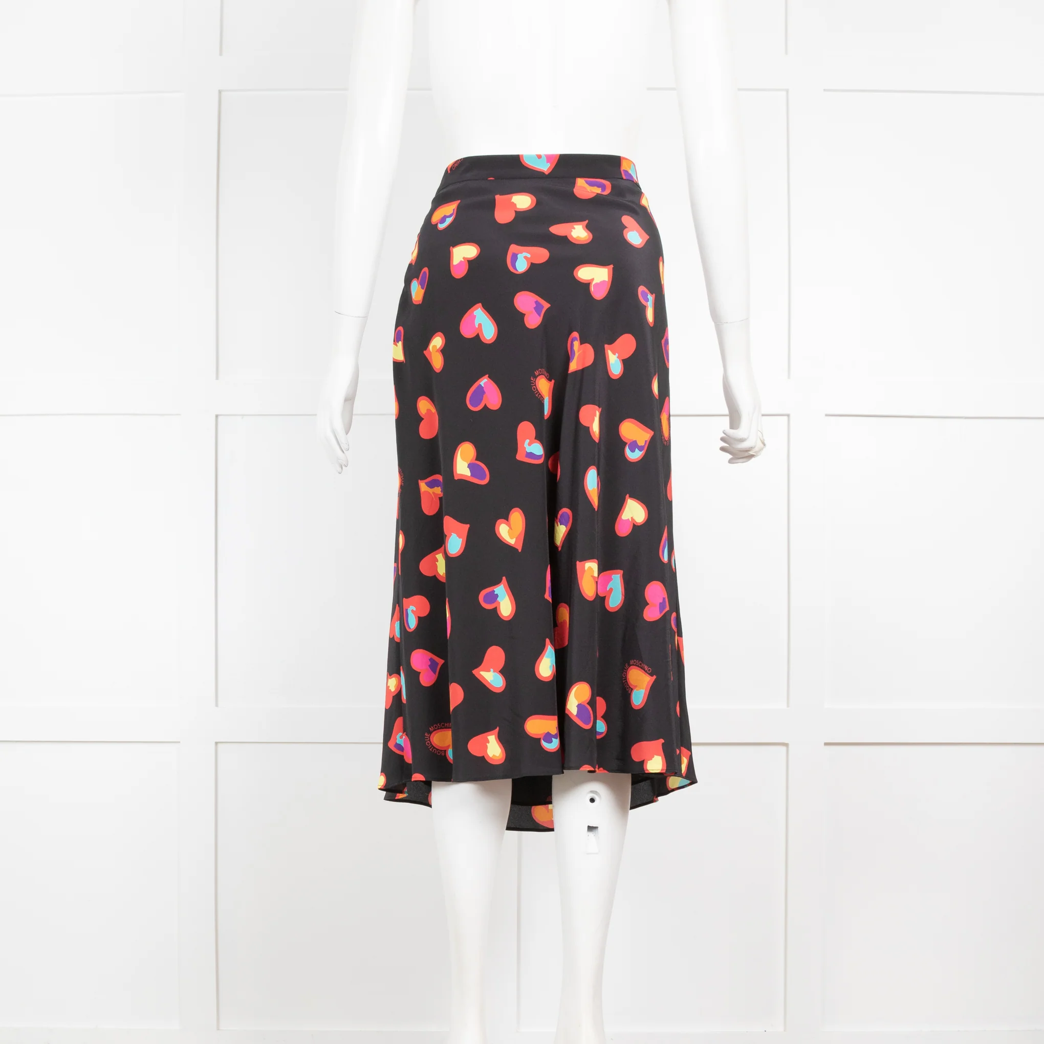 Moschino Boutique Black Skirt with Hearts - Image 3