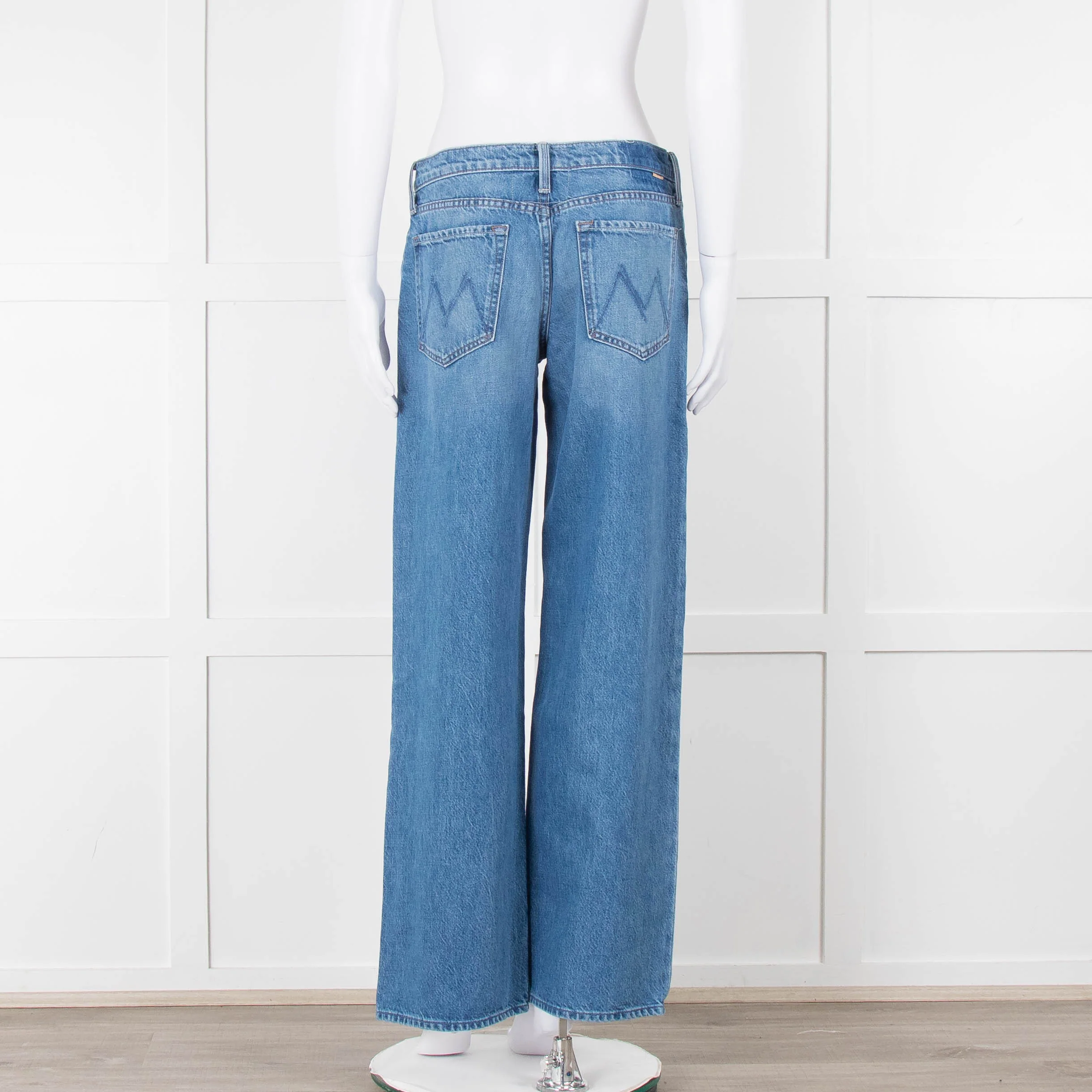 Mother Blue Denim Wide Legged Jeans - Image 5