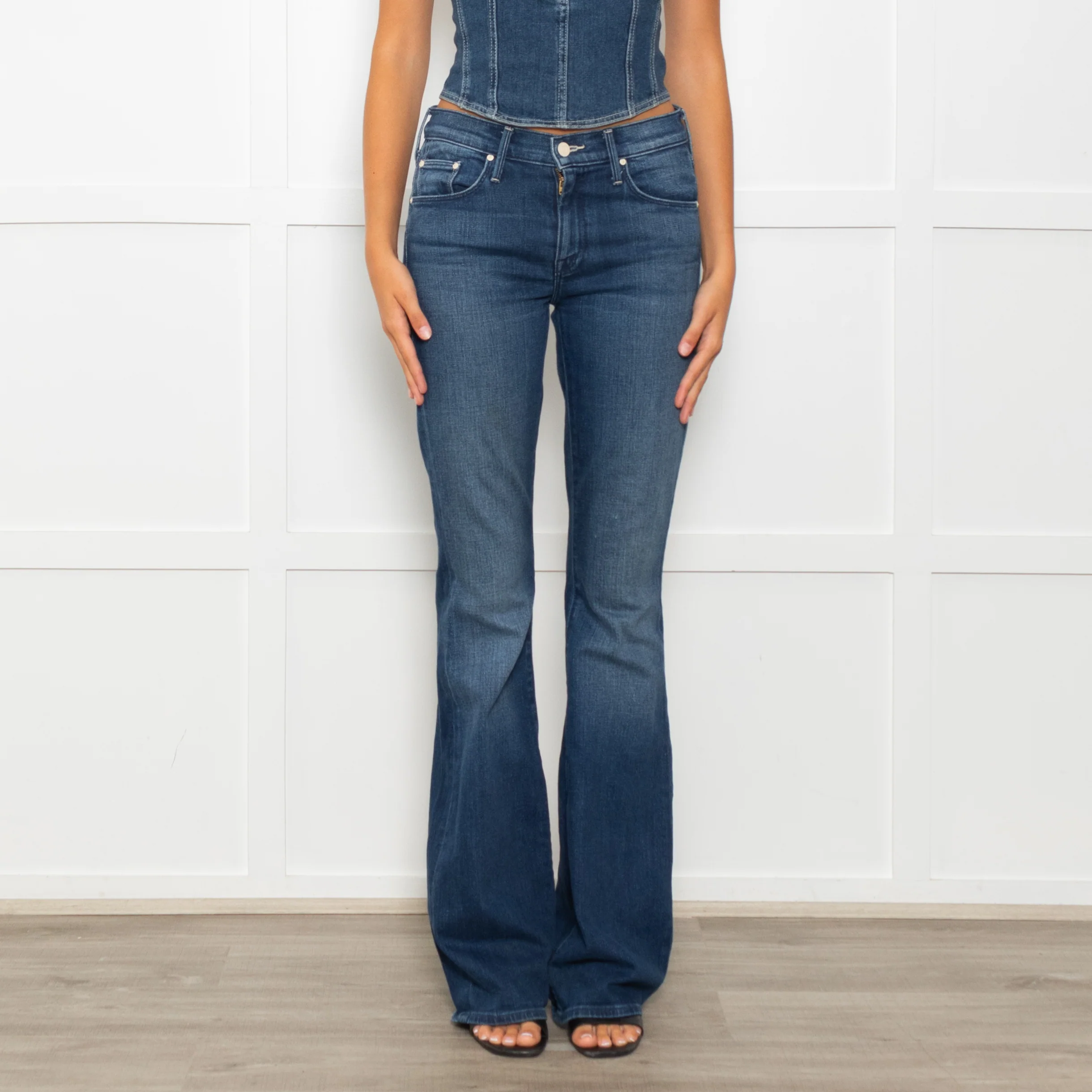 Mother Blue Flared Jeans - Image 2