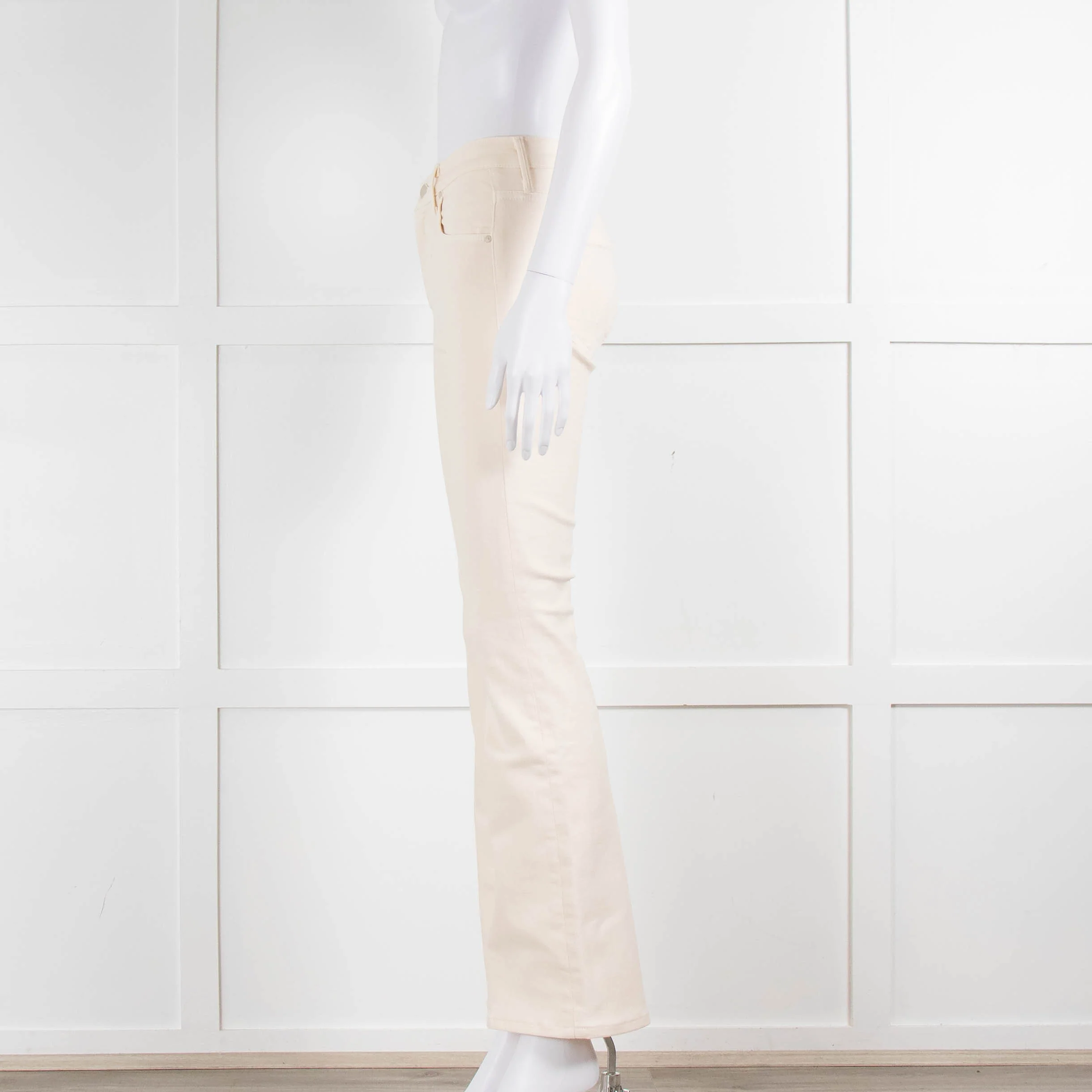 Mother Cream Denim The Weekender Flared Jeans - Image 7