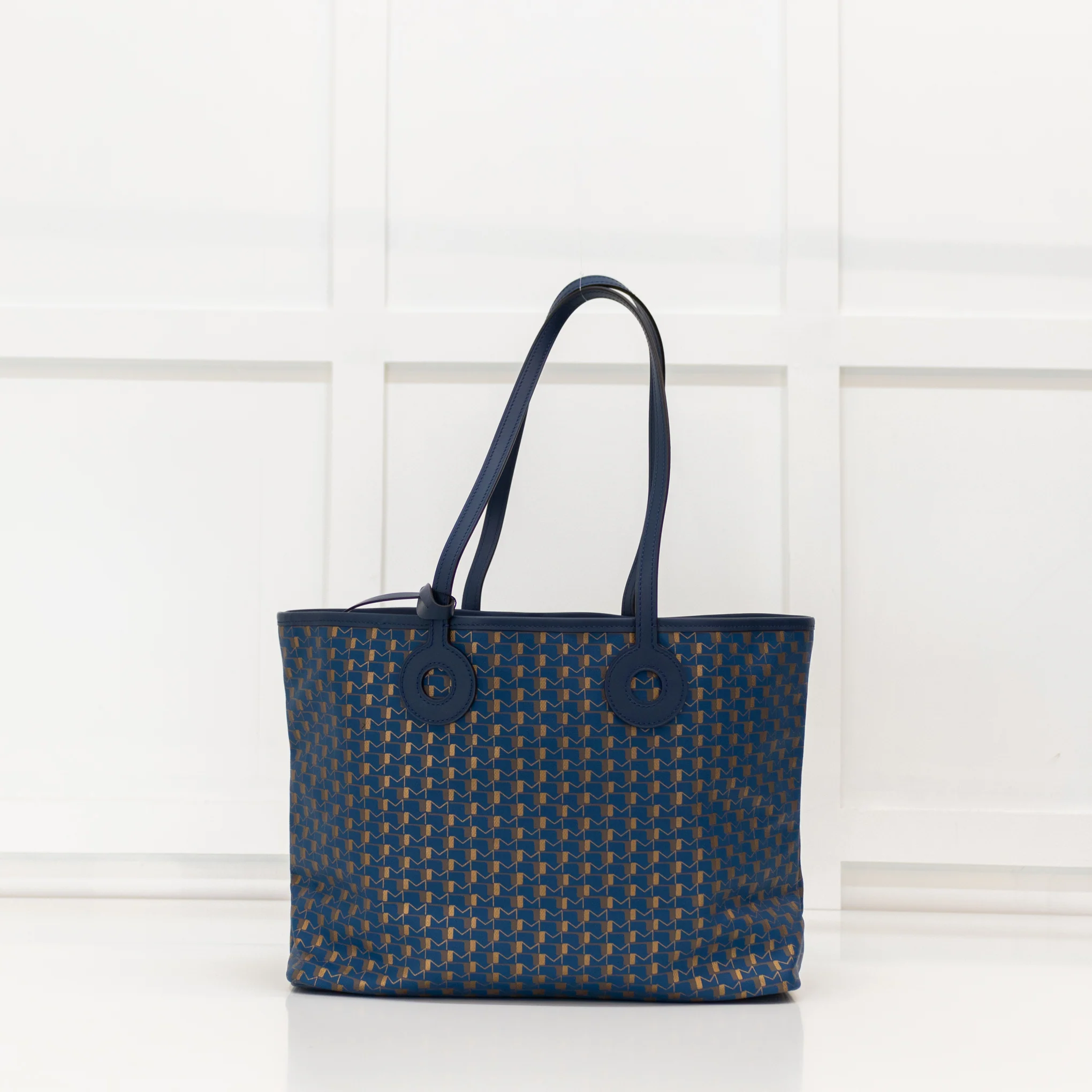 Moynat Paris Oh! Ruban MM Blue Canvas Tote Bag - Image 6