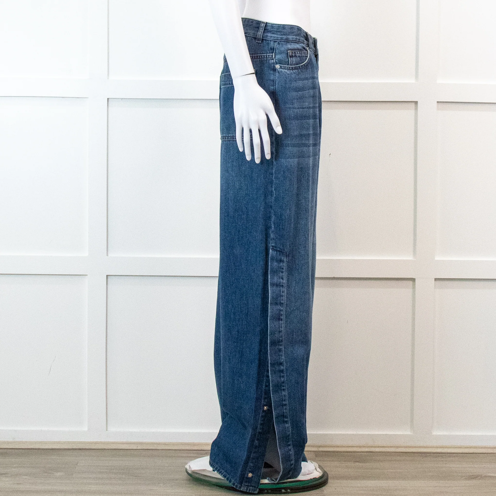 Me + Em Wide Leg Jeans With Side Opening - Image 4