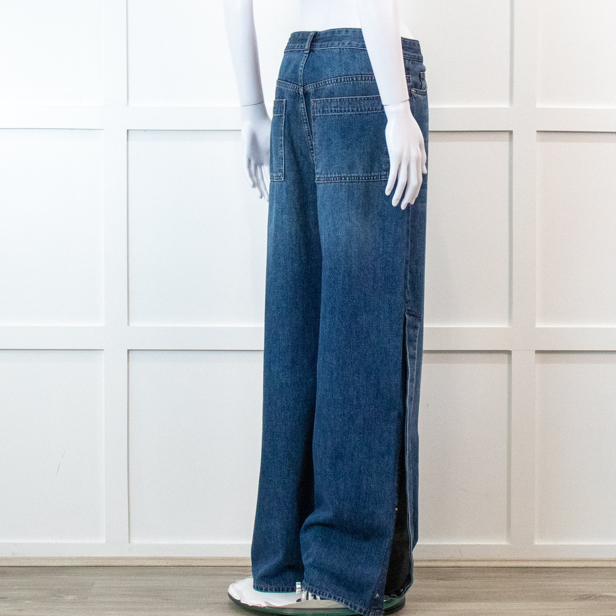 Me + Em Wide Leg Jeans With Side Opening - Image 5