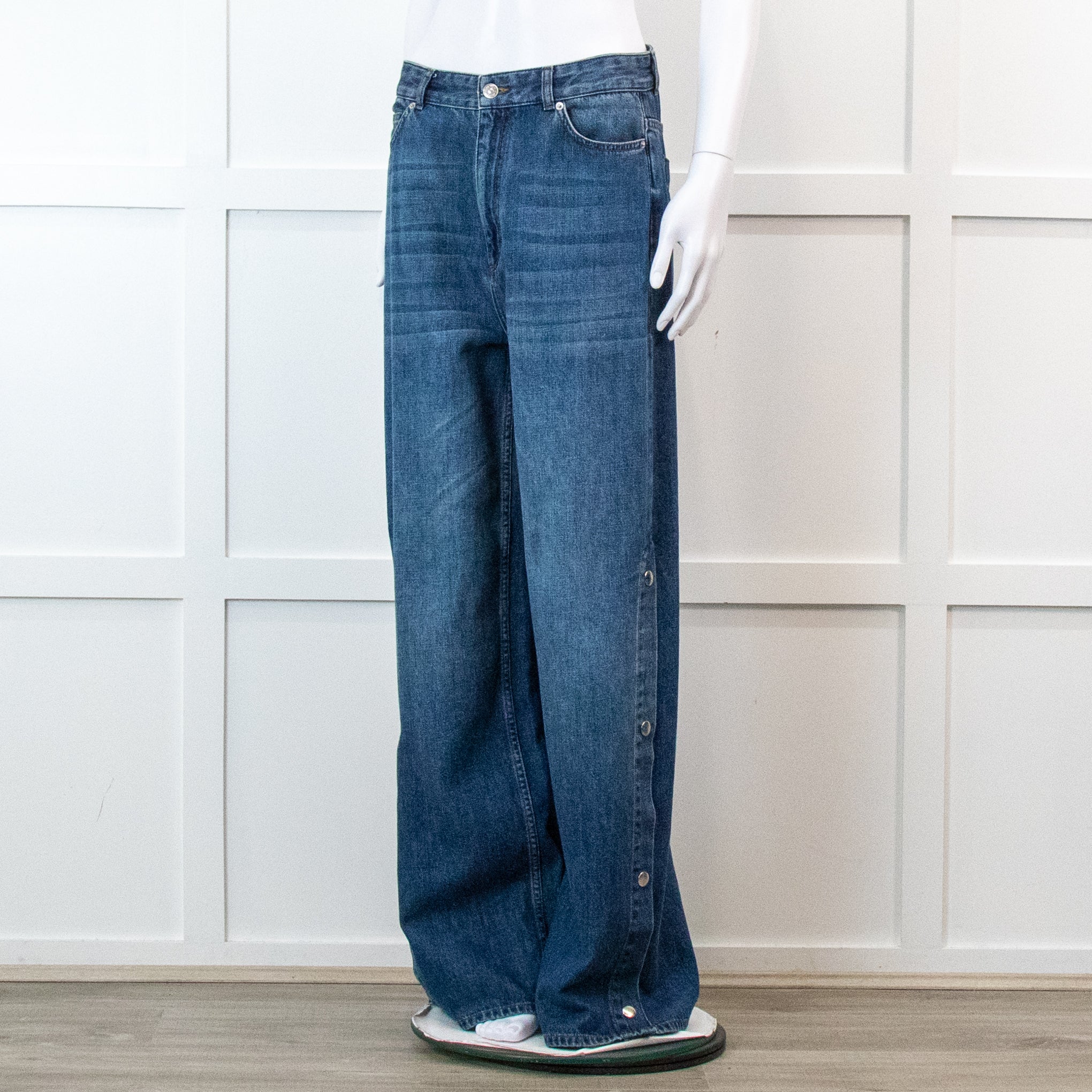 Me + Em Wide Leg Jeans With Side Opening - Image 7
