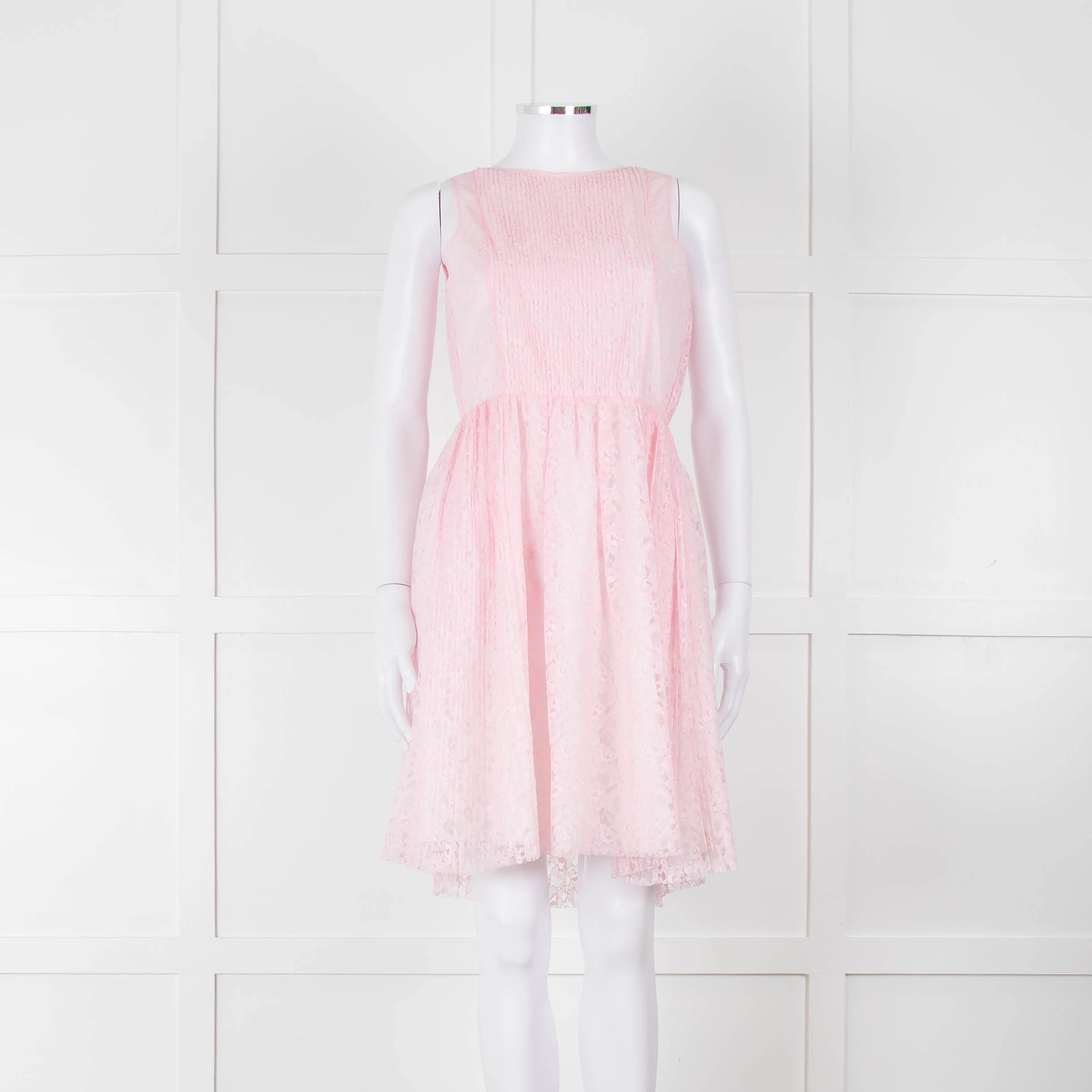MSGM Pink Lace Sleeveless Dress