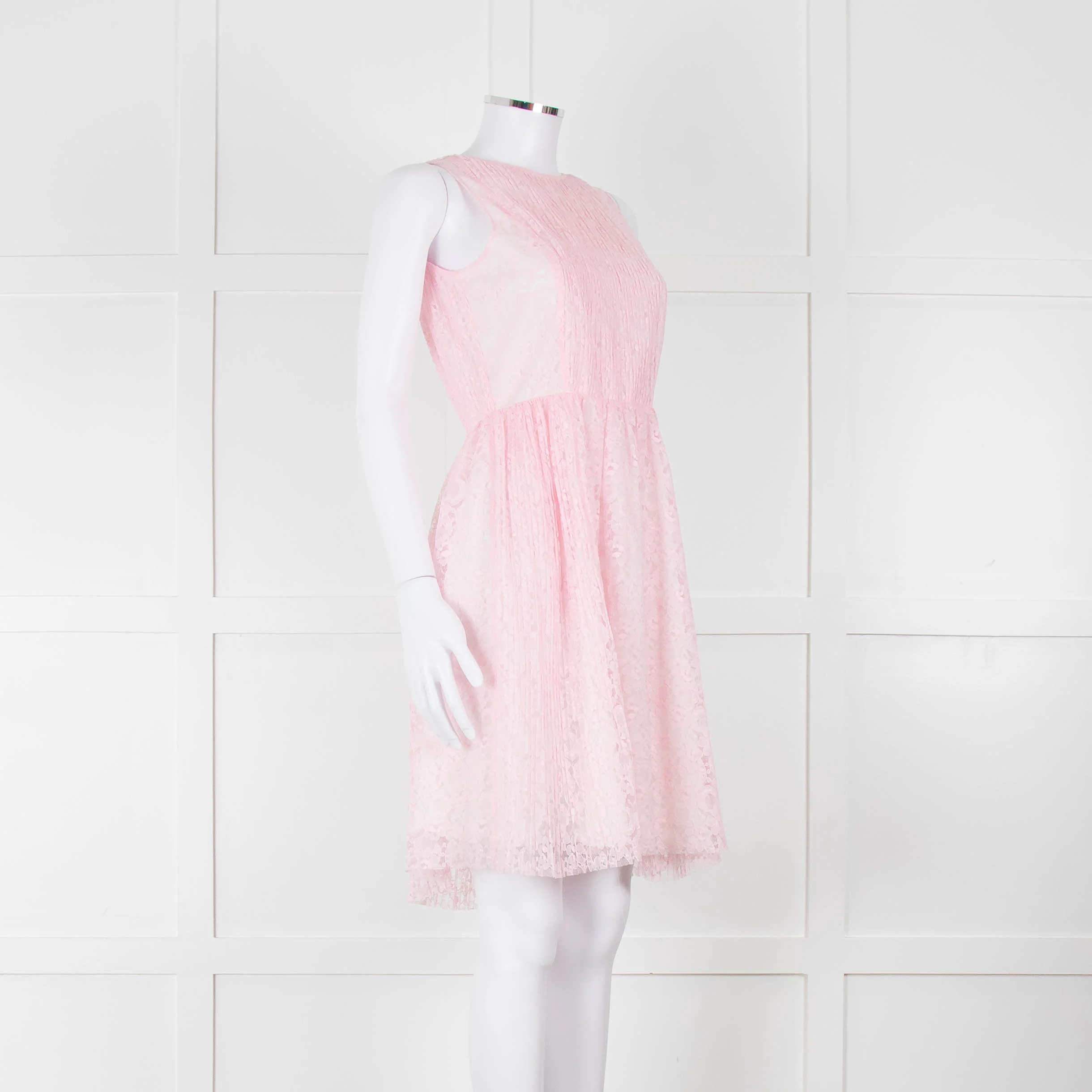 MSGM Pink Lace Sleeveless Dress - Image 2