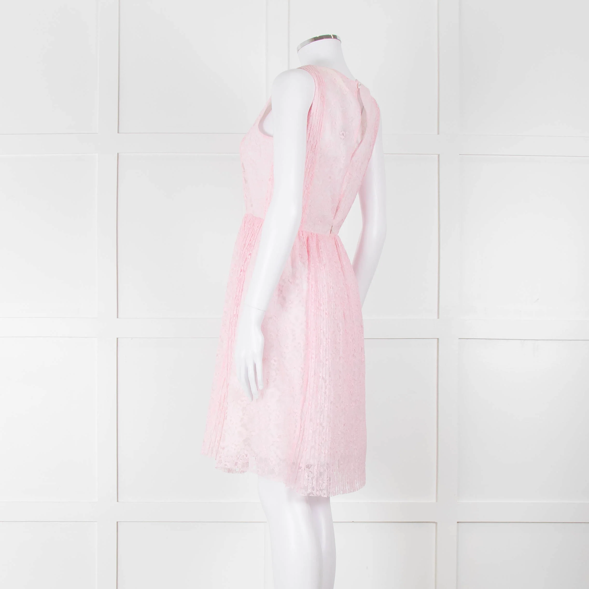 MSGM Pink Lace Sleeveless Dress - Image 6
