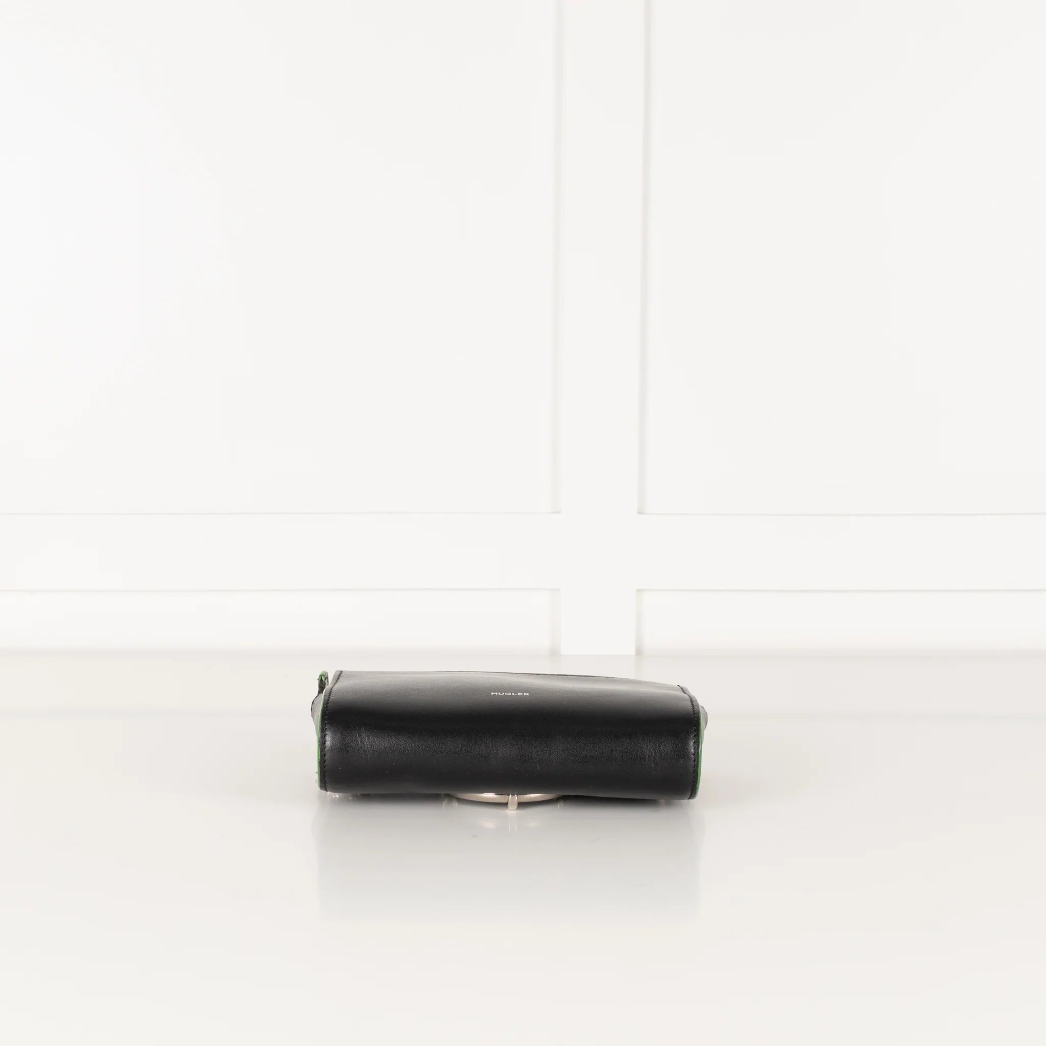 Mugler Black Crossbody Bag with Green Edges - Image 10
