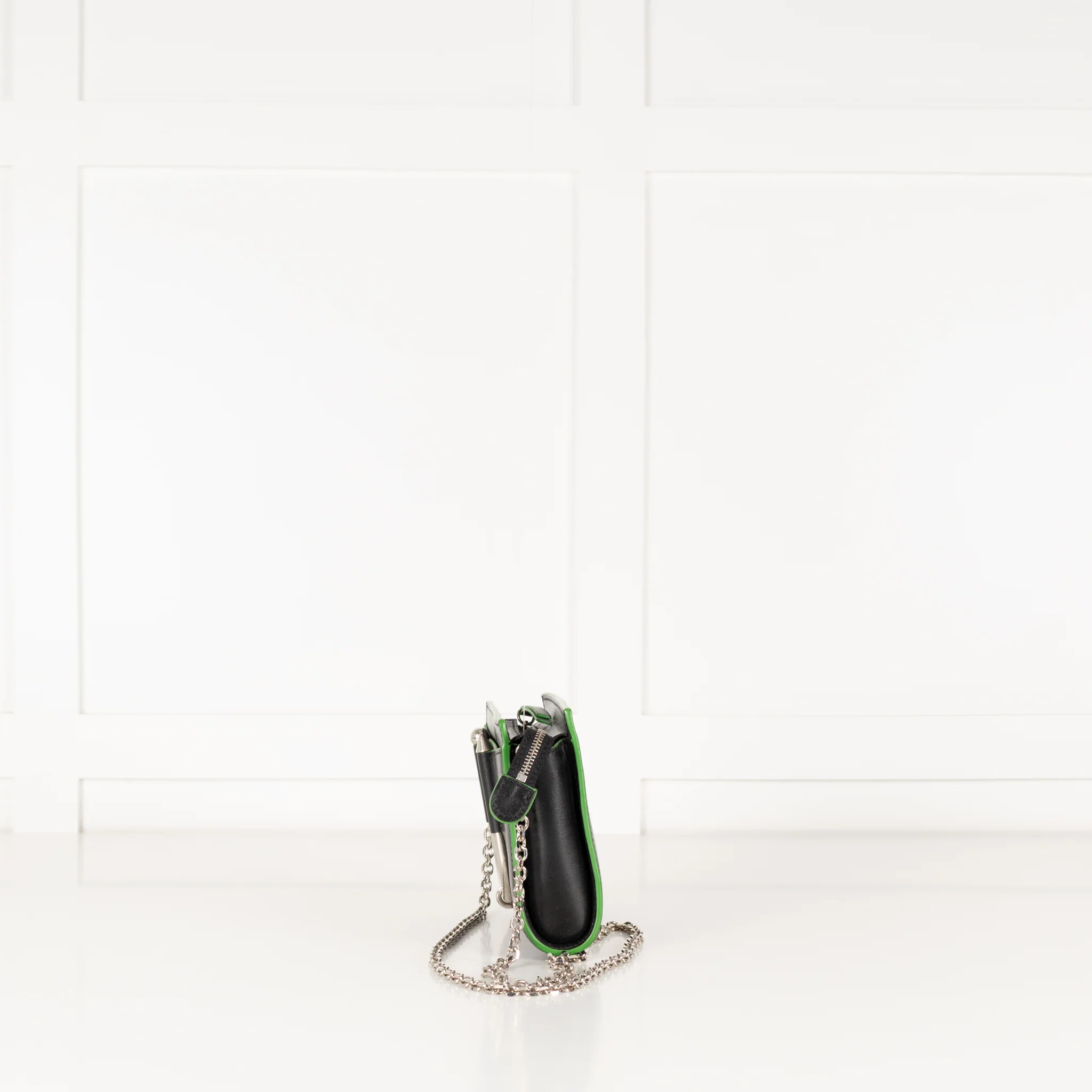Mugler Black Crossbody Bag with Green Edges - Image 5
