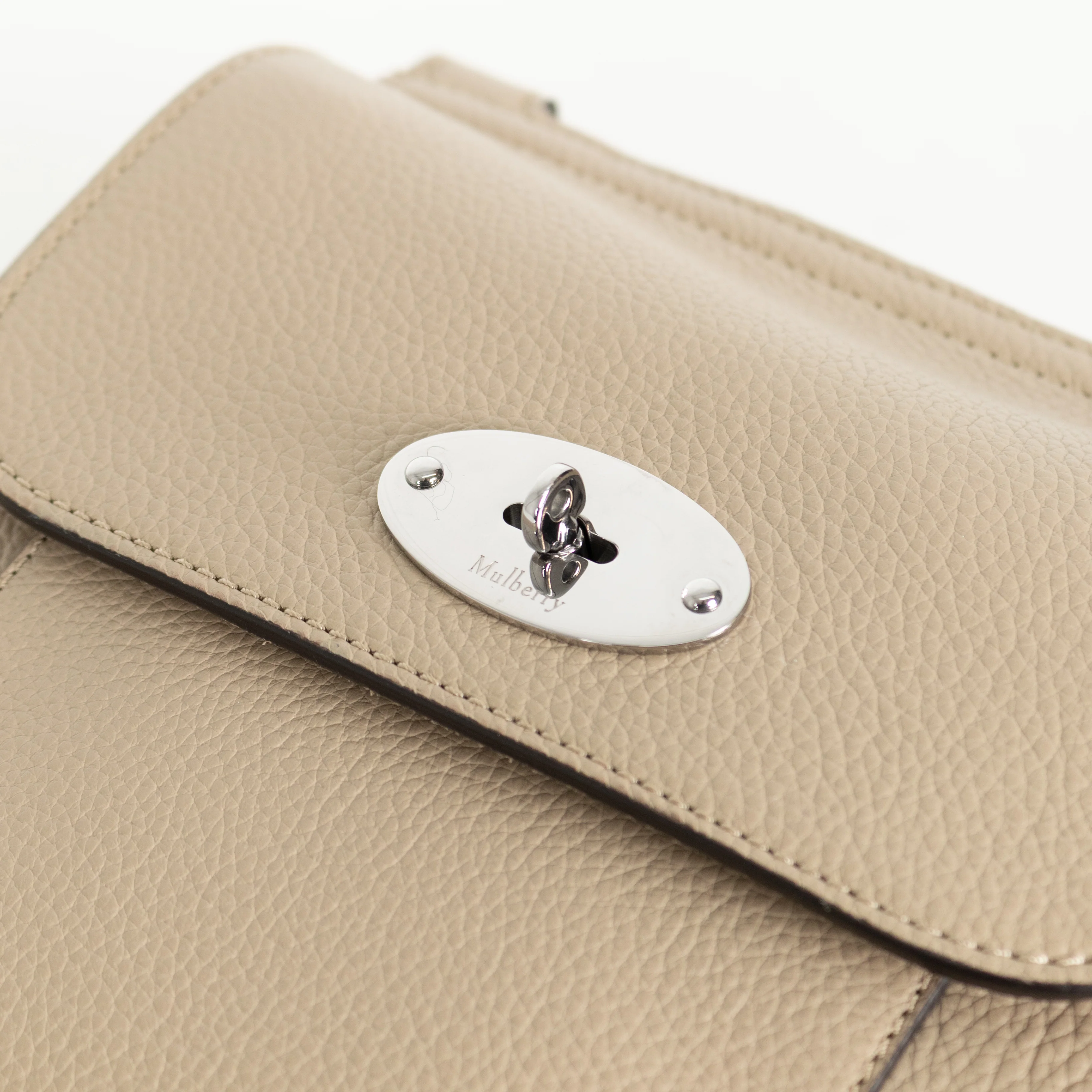 Mulberry Antony Small Taupe Crossbody Bag - Image 13