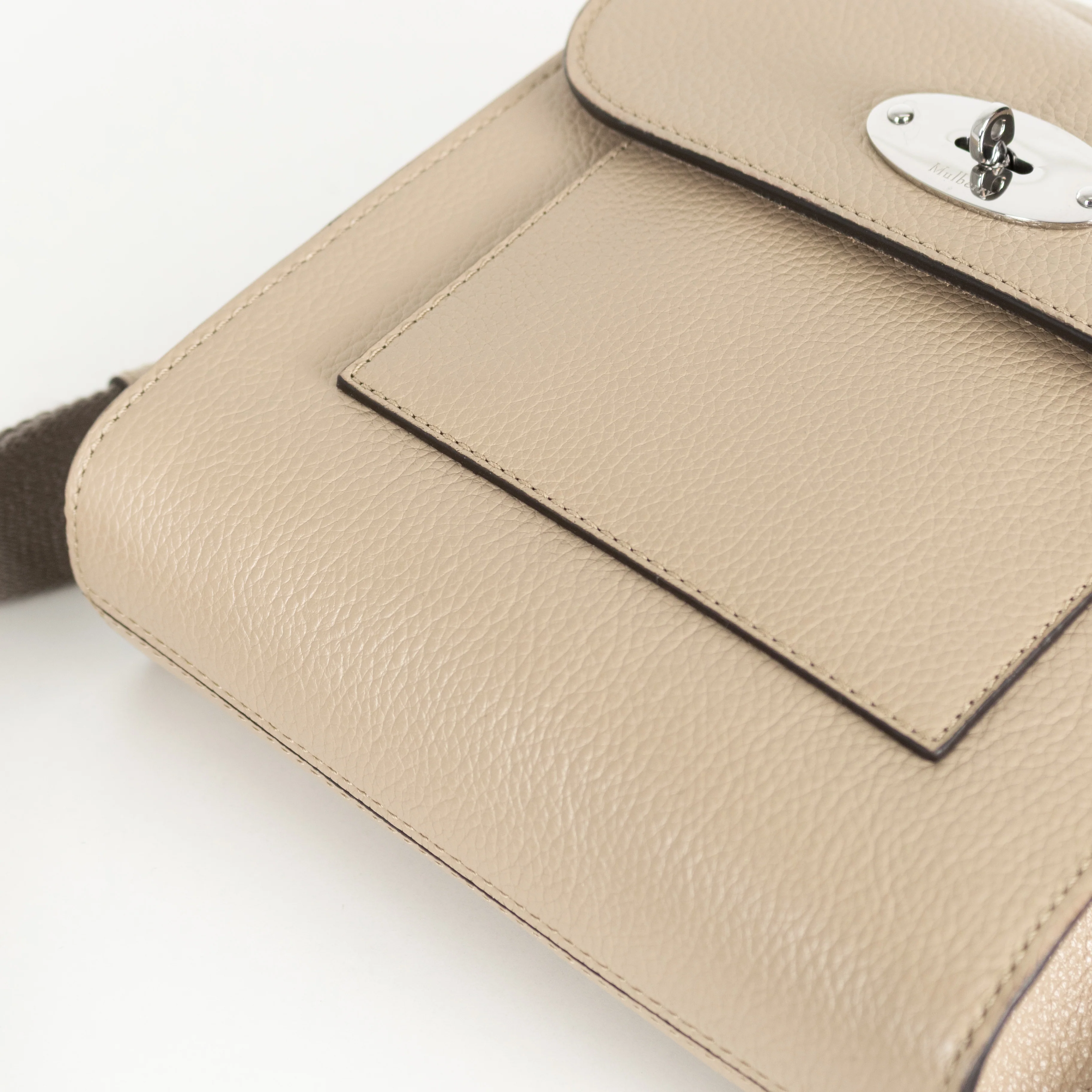 Mulberry Antony Small Taupe Crossbody Bag - Image 14