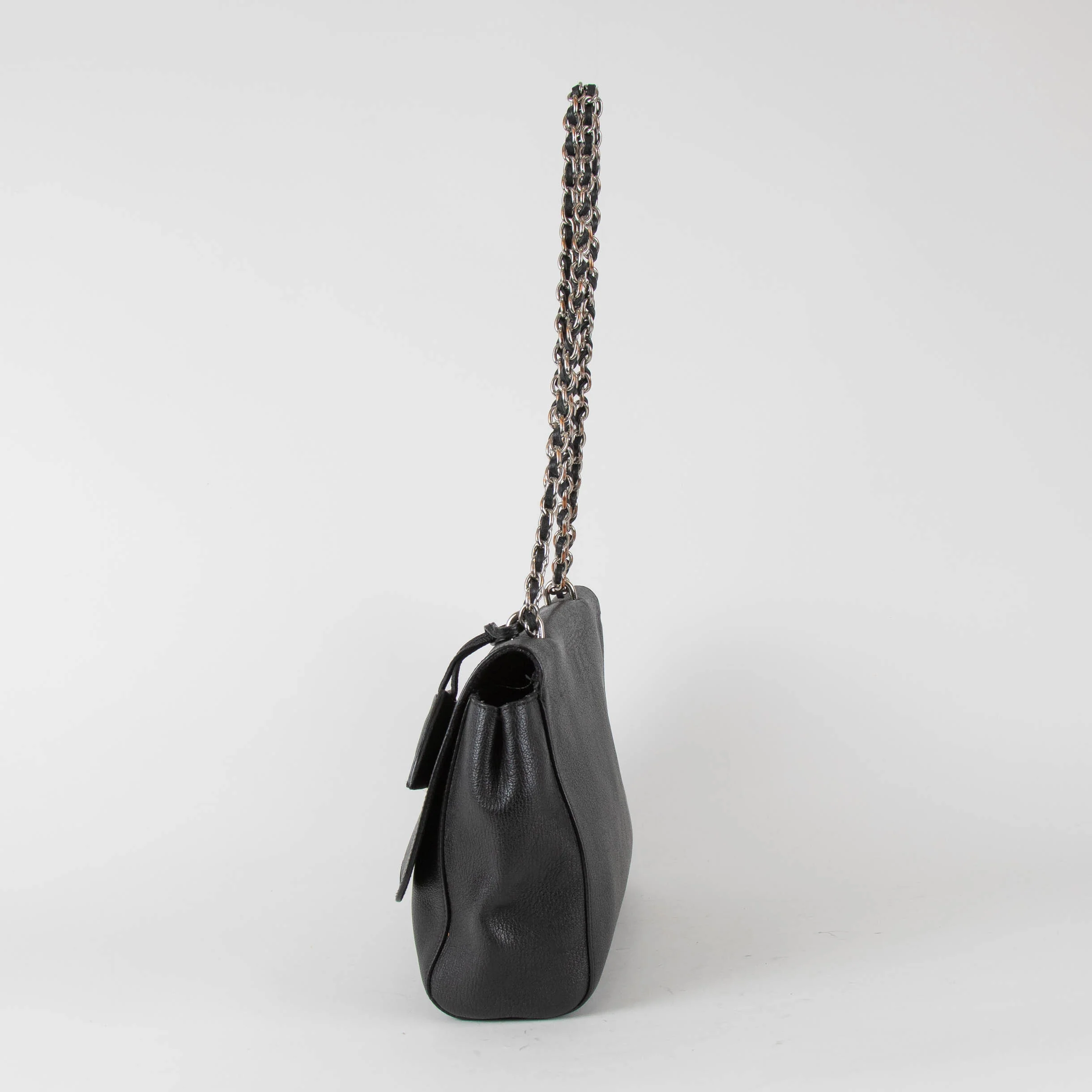 Mulberry Black Glossy Goat Leather Medium Lily Bag - Image 5