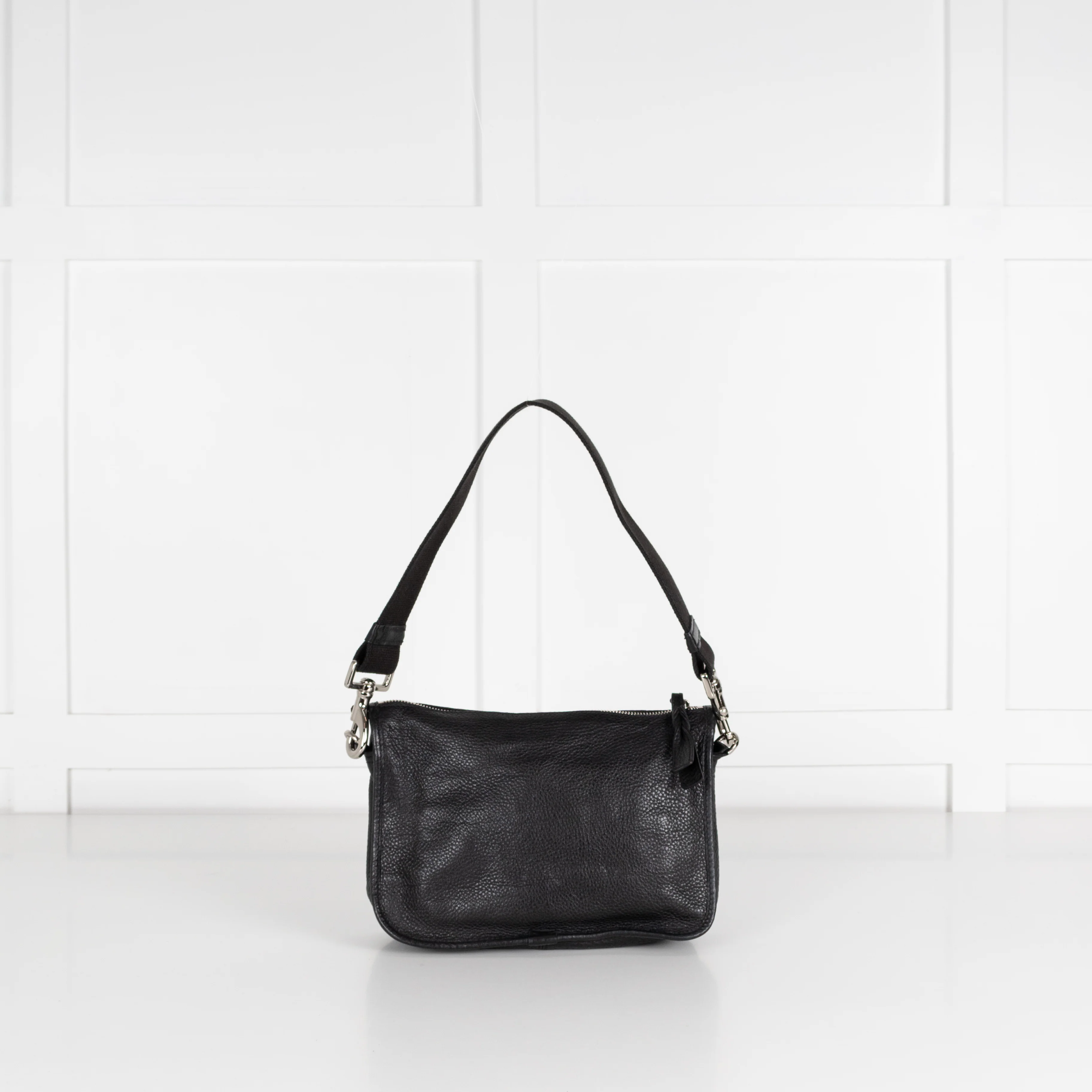Mulberry Black Grainy Leather Somerset Shoulder Bag - Image 3