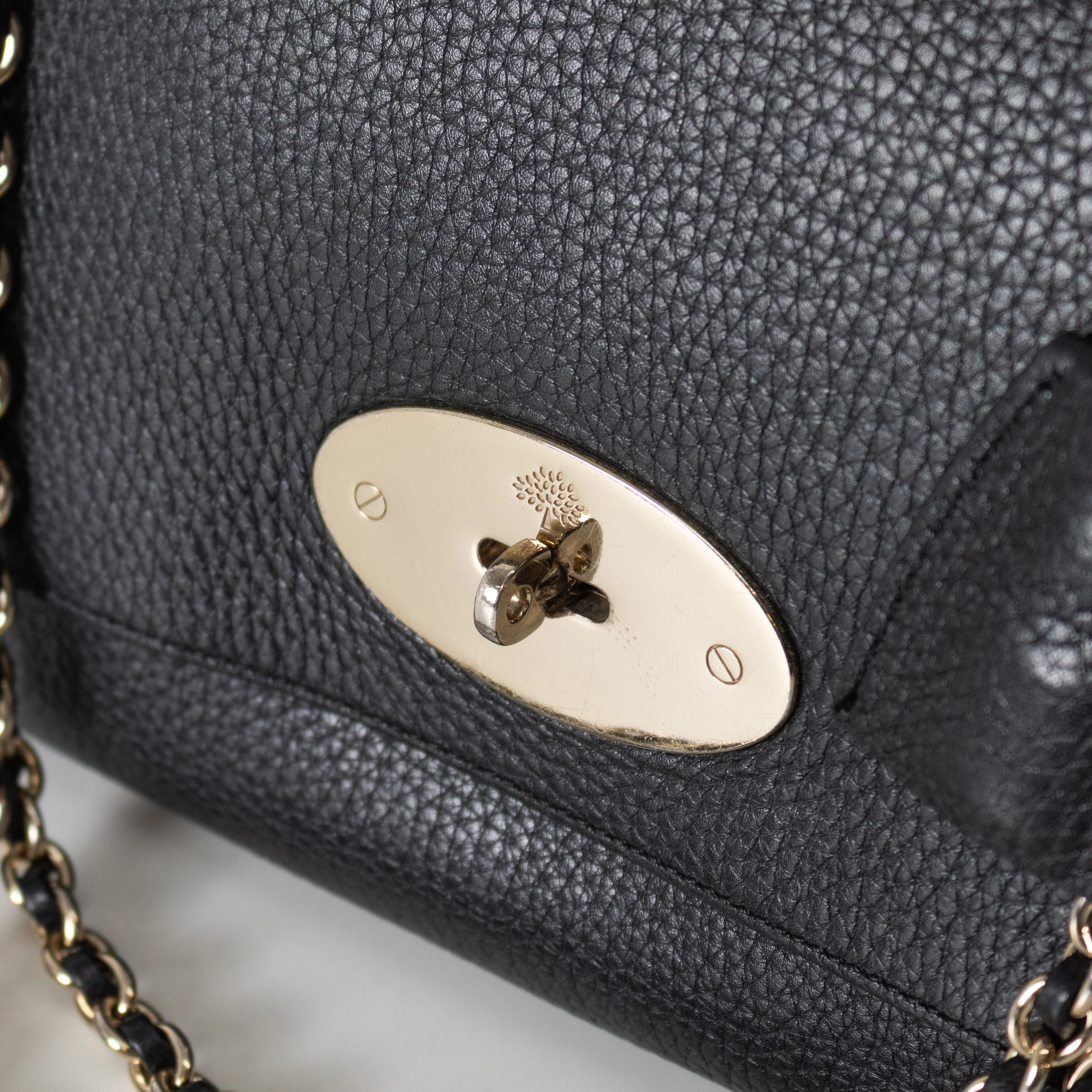 Mulberry Black Pebbled Leather Lily Bag - Image 12