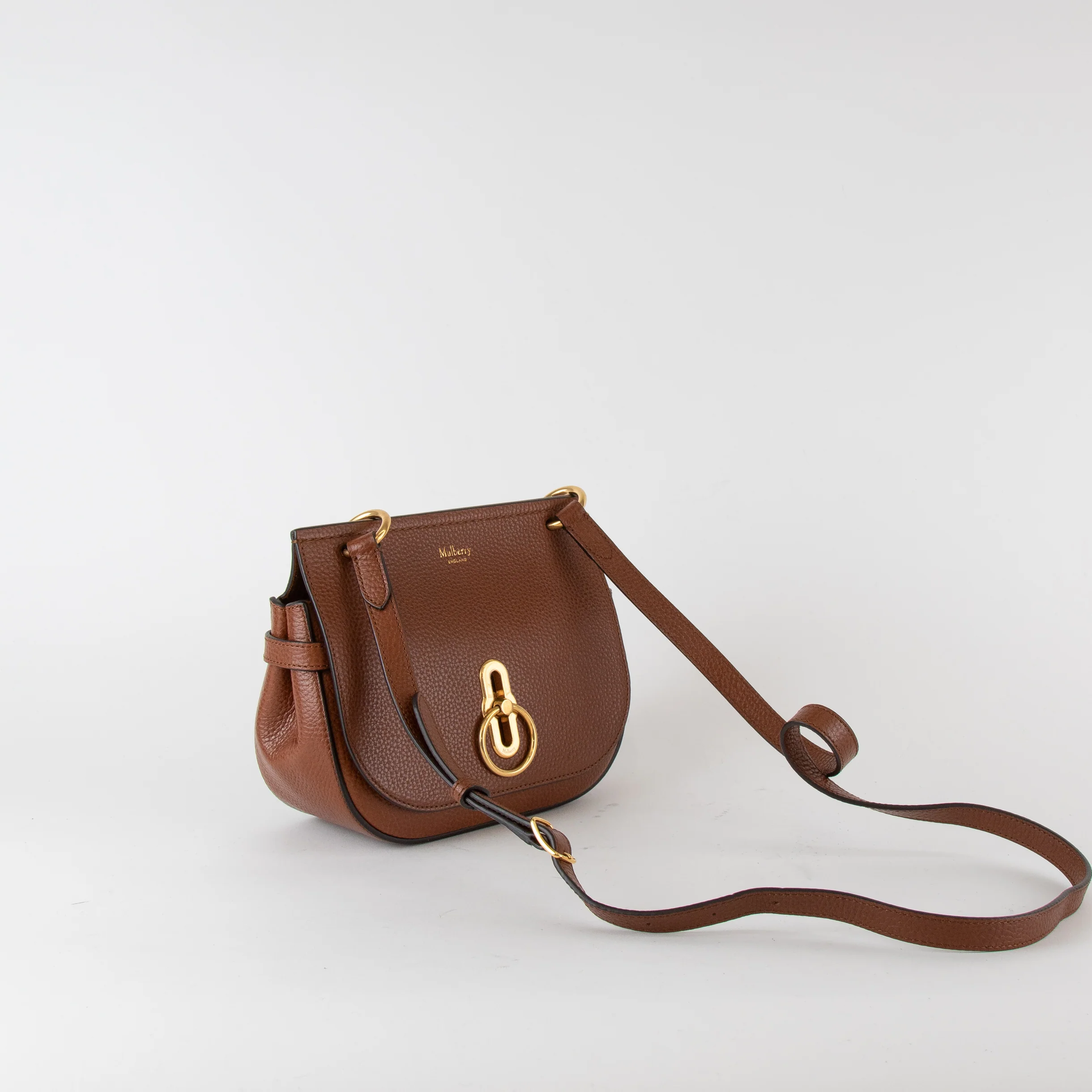 Mulberry Brown Amberley Small Grainy Leather Satchel Bag - Image 3