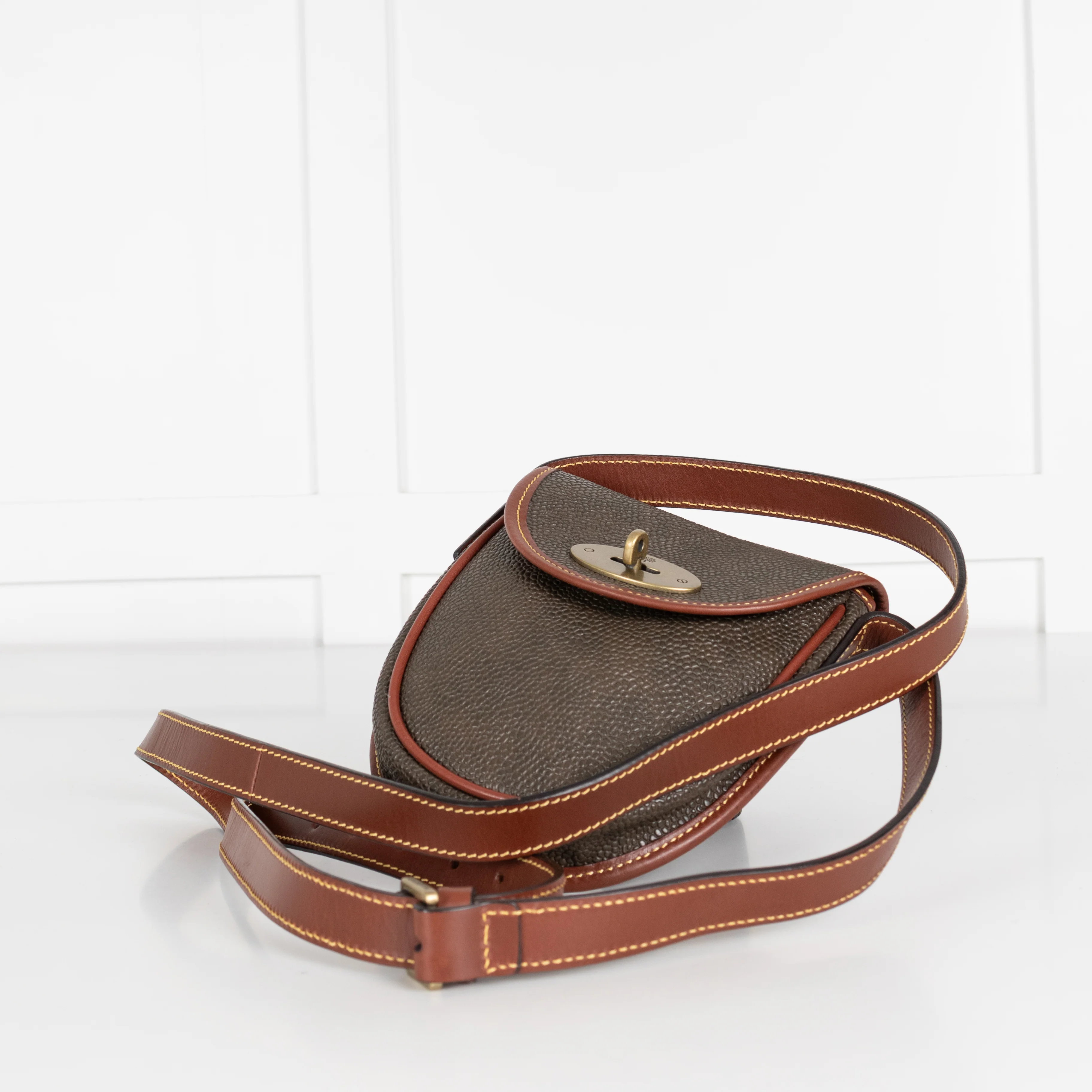 Mulberry Brown Scotchgrain Leather Vintage Small Crossbody Bag - Image 6