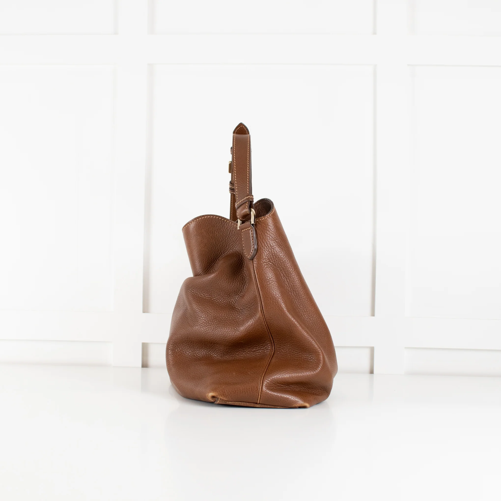 Mulberry Brown Tessie Hobo Tote Leather Bag - Image 6
