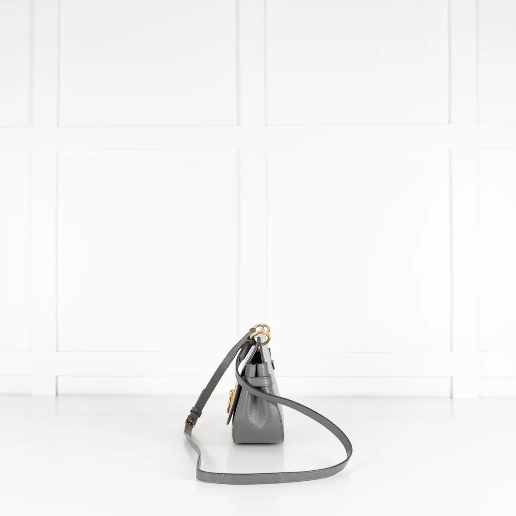 Mulberry Dark Grey Small Amberley Satchel Bag - Image 5