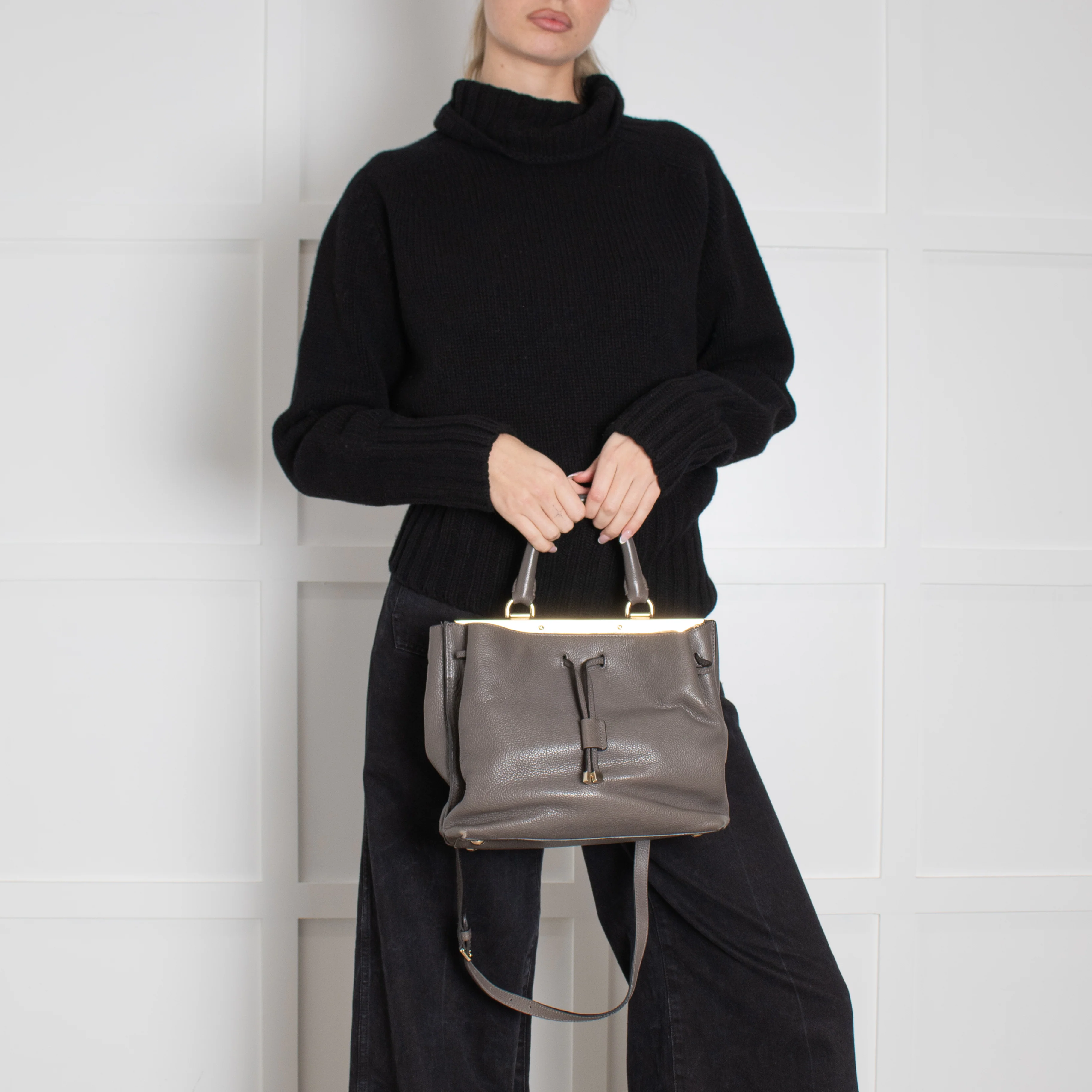 Mulberry Grey Kensington Calfskin Leather Bag - Image 2